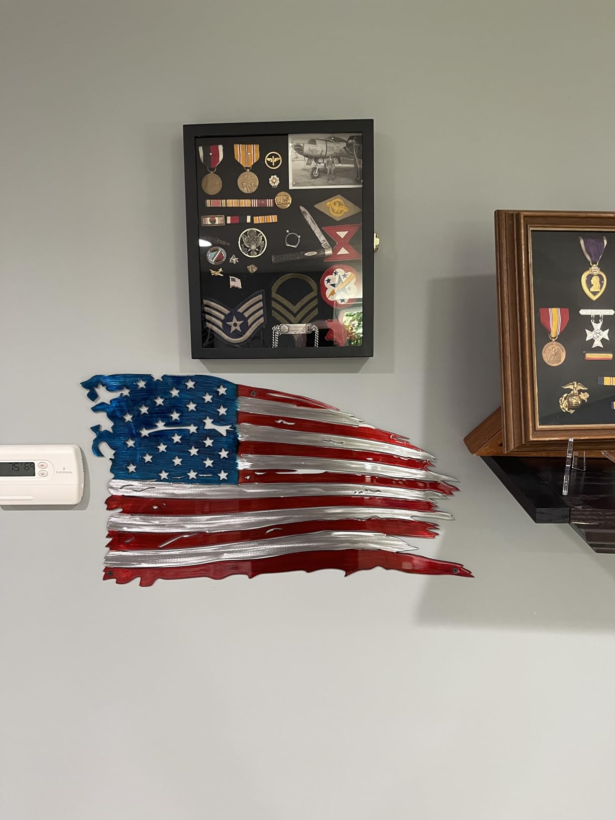 TJ.MOREE 11x14 Pin Display Case for Military Badges & Medals | Fits Tags Patches, Jewelry & Giant Pins, Insignia Ribbons customer photo 2