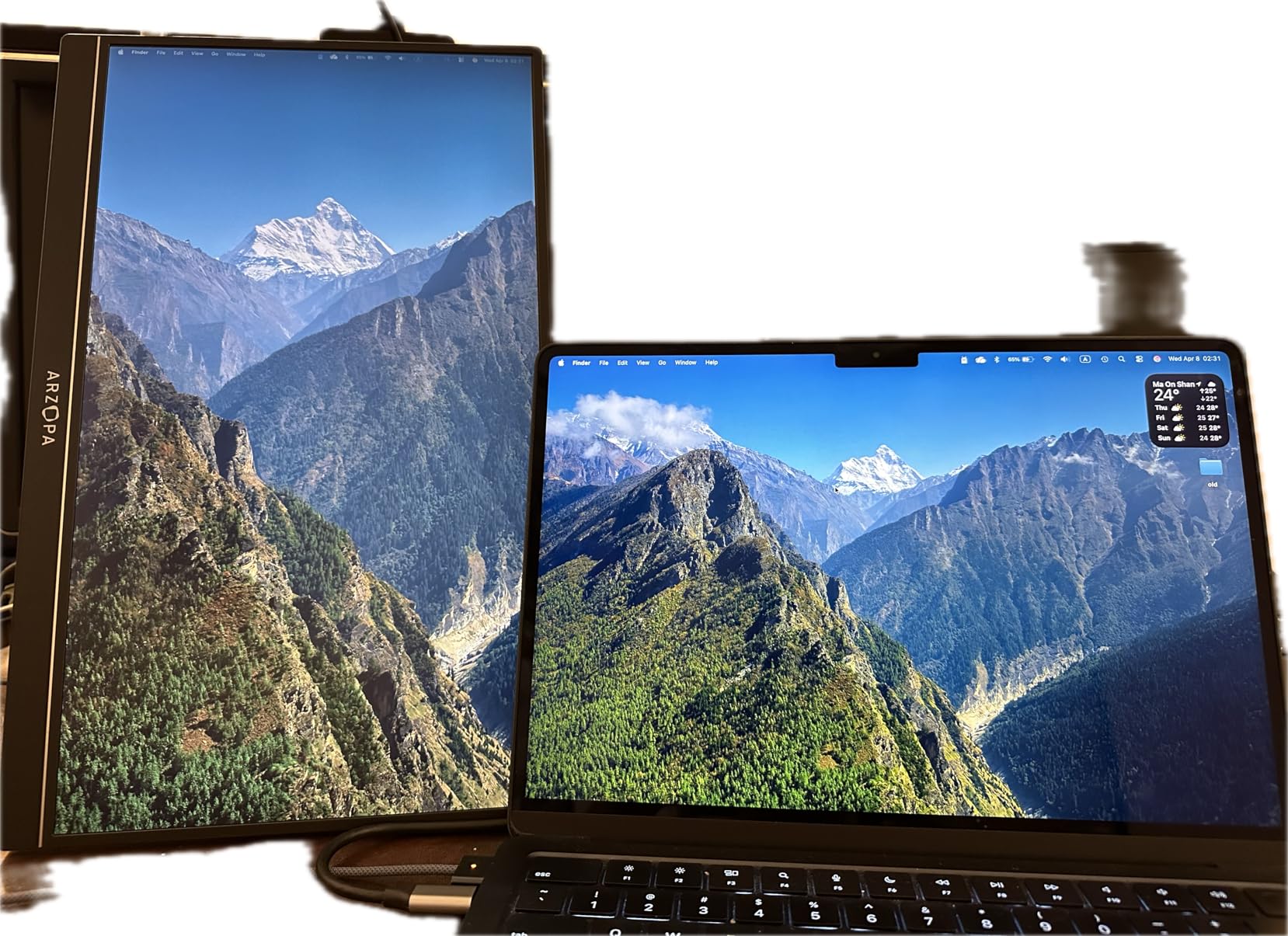 ARZOPA 16.1'' 144Hz Portable Gaming Monitor 106% sRGB - Z1FC, 1080P FHD Kickstand Portable Monitor with HDR, Ultra Slim, Eye Care, External Second Screen for Laptop, PC, PS5, Mac, Xbox customer photo 2
