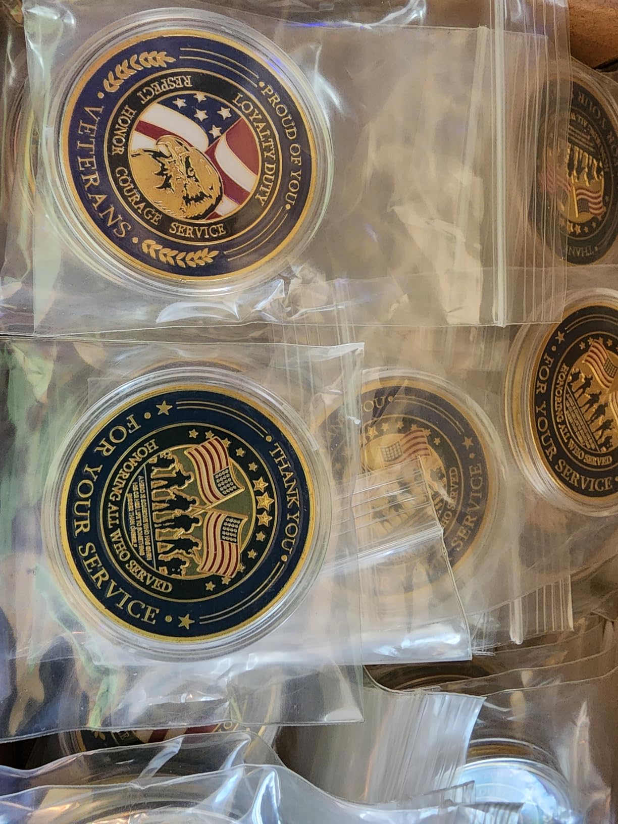 Landical 40 Pcs Military Challenge Coins Collection Set Bulk, Classic | 250th Anniversary Veteran Day Appreciation Gift Commemorative Token customer photo 2