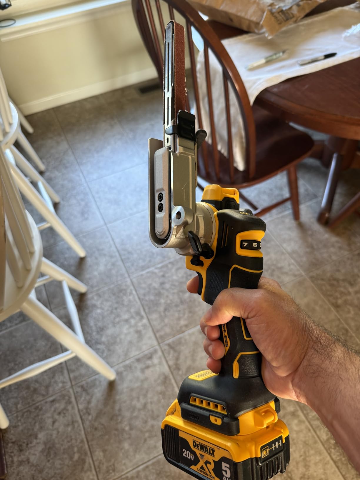 DEWALT 20V MAX XR Cordless Bandfile Power Tool Belt Sander, Bare Tool Only (DCM200B) customer photo 2