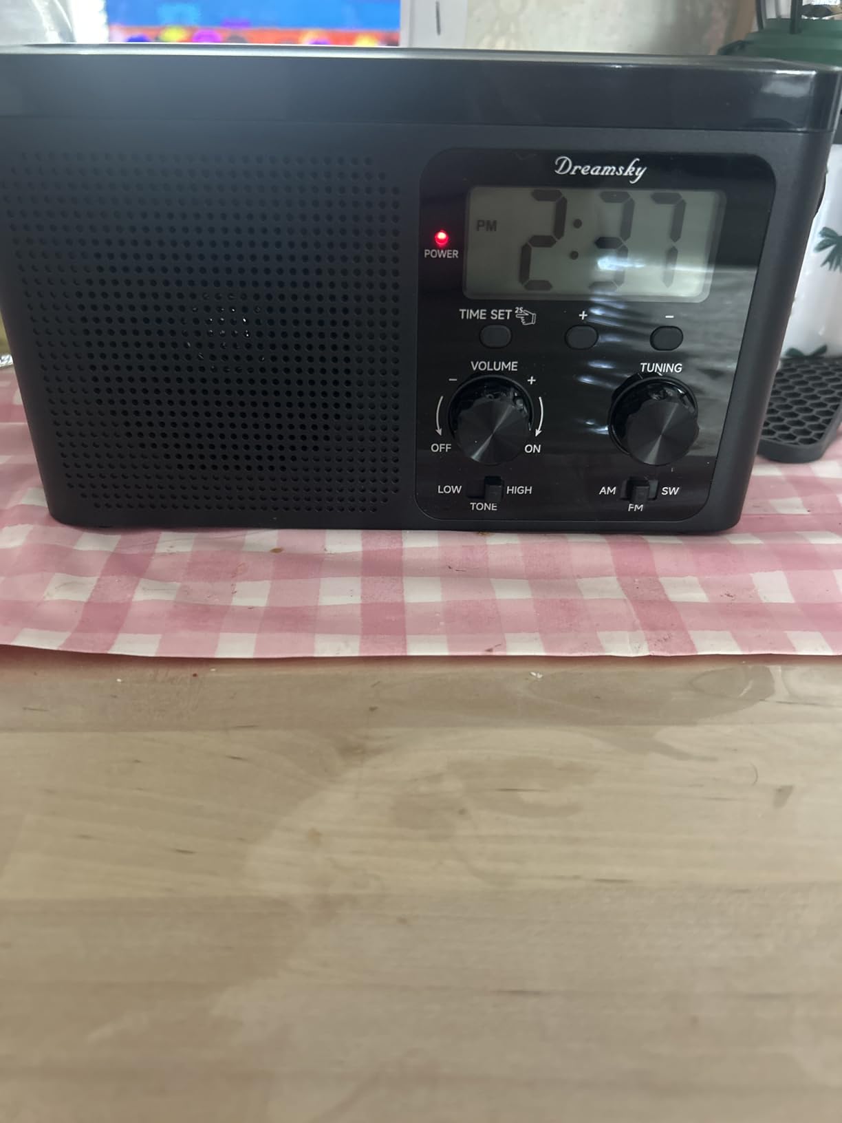 DreamSky AM FM Radio Portable Shortwave Radio Battery Powered/Plug in Wall | for Home Outdoor, Strong Reception, Large Dial Easy to Use, Digital Time Display, Transistor Antenna, Seniors Small Gift customer photo 1