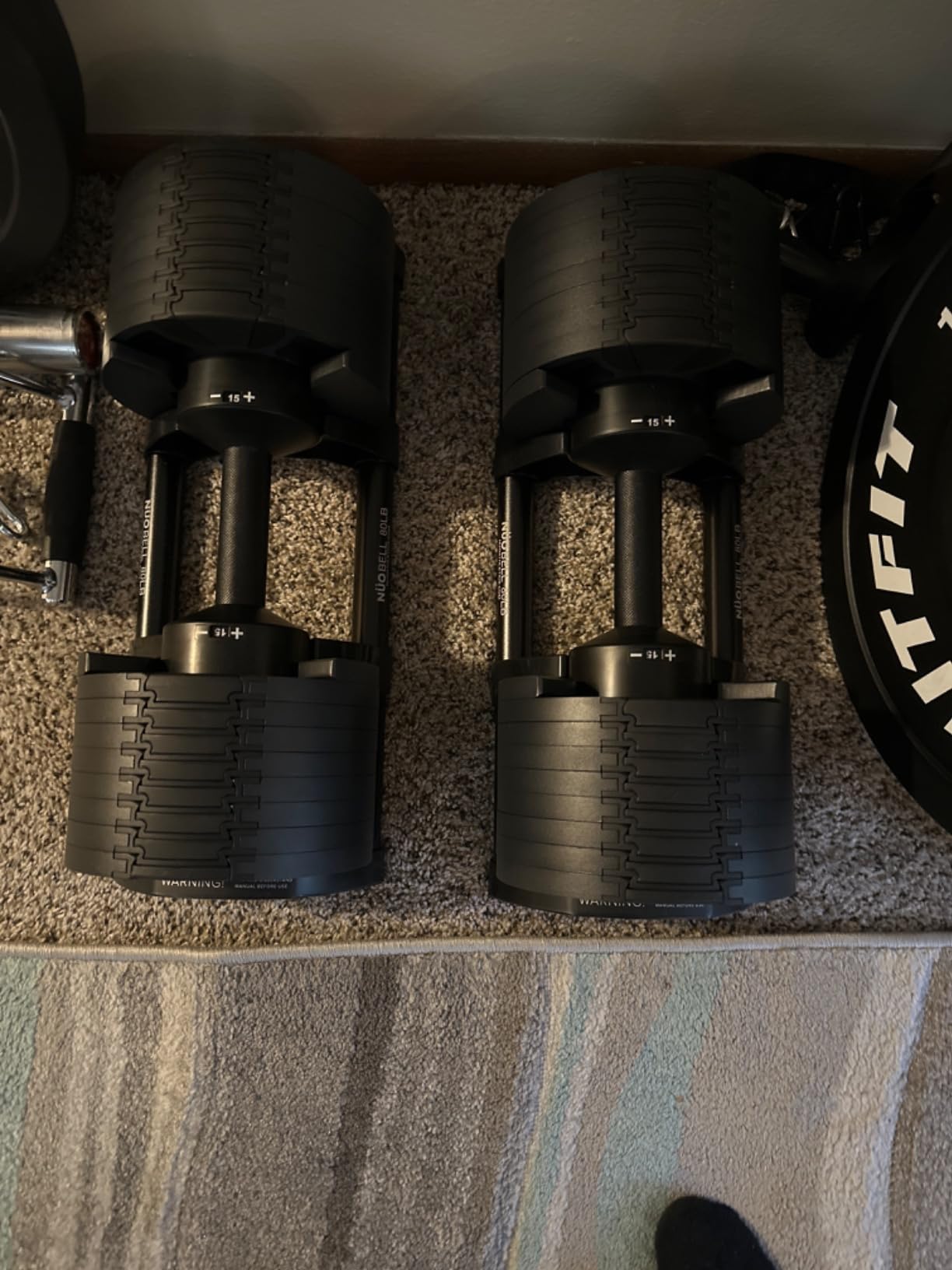 Nuobell 580 Adjustable Dumbbells, 5-80 lb, Set of 2 customer photo 2