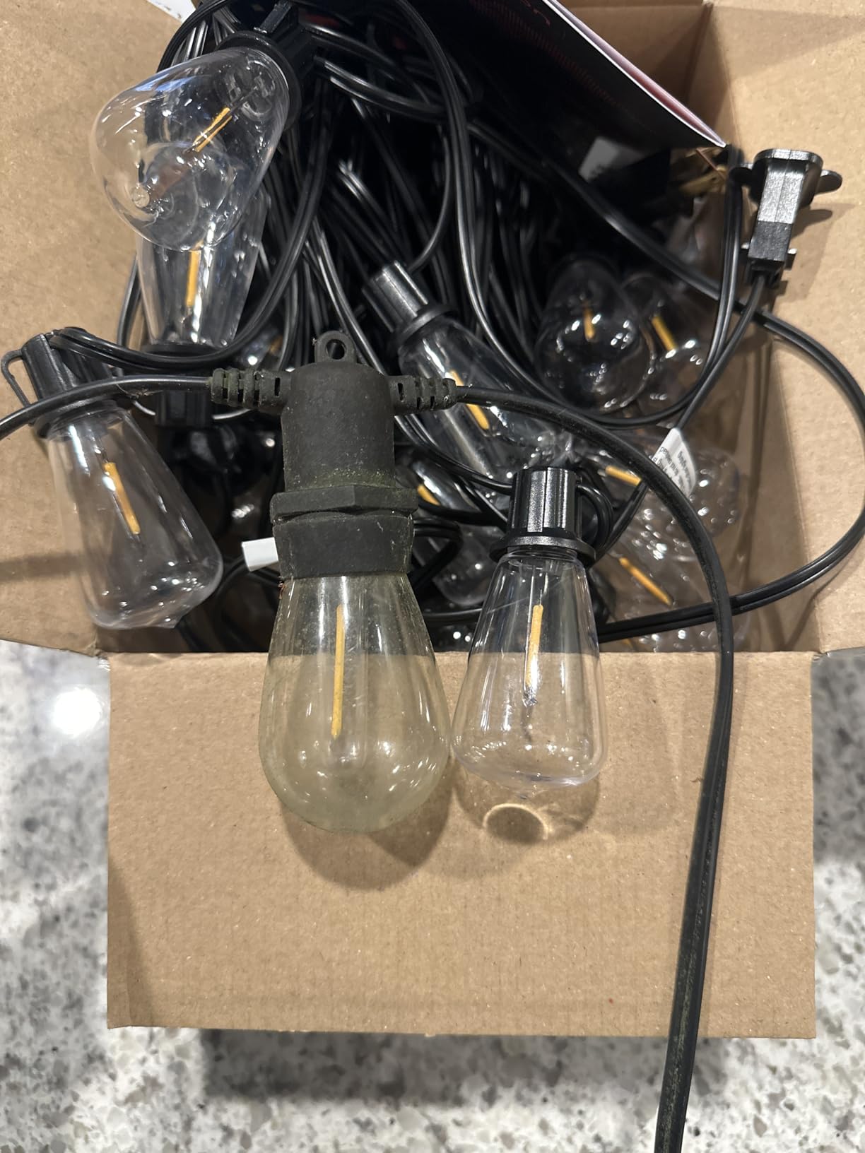 addlon 100FT Outdoor String Lights ST38 LED with Remote Waterproof Dimmable, Shatterproof Replaceable Bulbs, Connectable Hanging Strand for Porch Backyard Patio Garden Deck Outside, Timer, 3 Modes customer photo 1