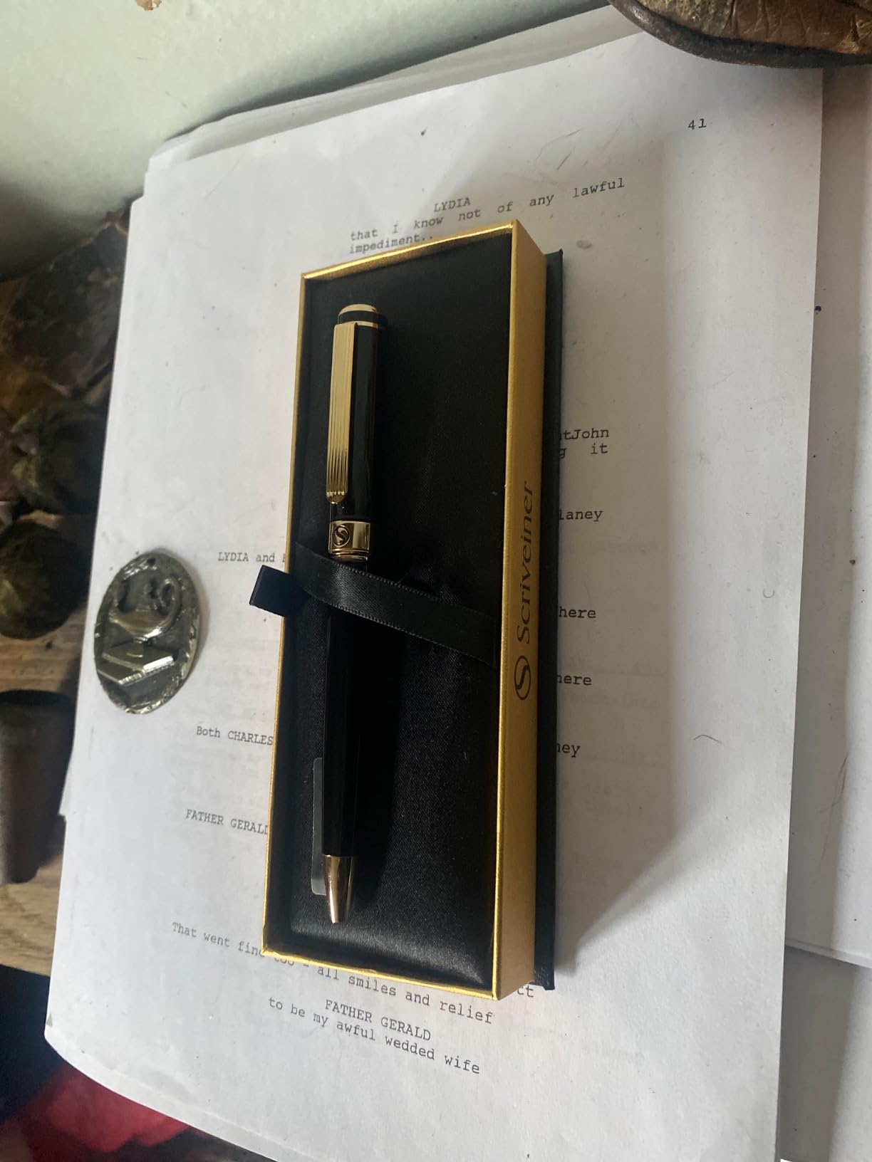 Scriveiner Personalized Silver Chrome Ballpoint Pen - Stunning Luxury Pen, Real Gold Plating customer photo 2