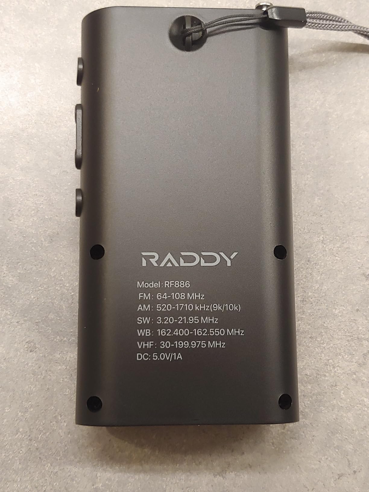 Raddy RF886 Portable Digital Shortwave Radio, Bluetooth & NOAA | AM/FM/SW/VHF/WB receiver, rechargeable pocket size, includes 9.85 ft wire antenna customer photo 2