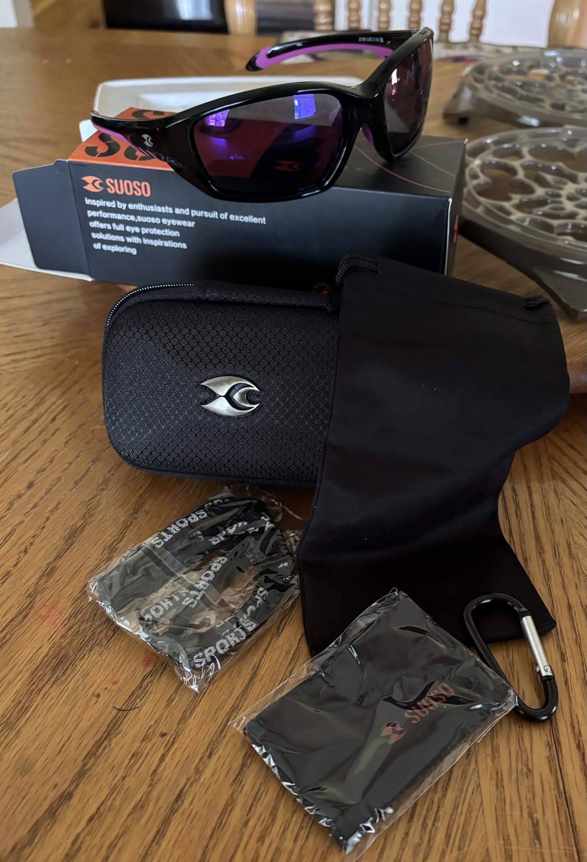 suoso Sports Polarized Sunglasses for Men: Womens UV400 Protection Sun Glasses Wrap Around Goggles for Fishing Driving TR90 customer photo 1