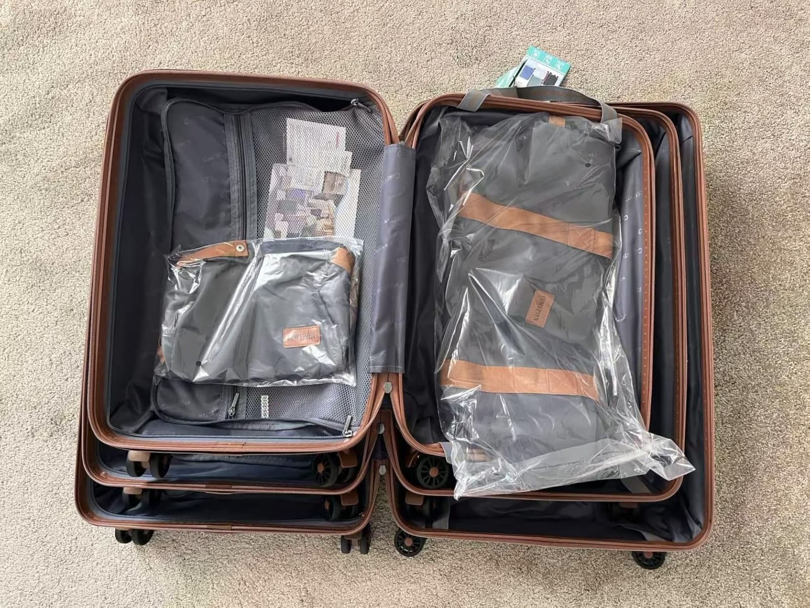 CONCEPTEN Luggage Sets 5 Piece, Hardshell Suitcase Set with TSA Lock, 8 Spinner Wheels customer photo 1