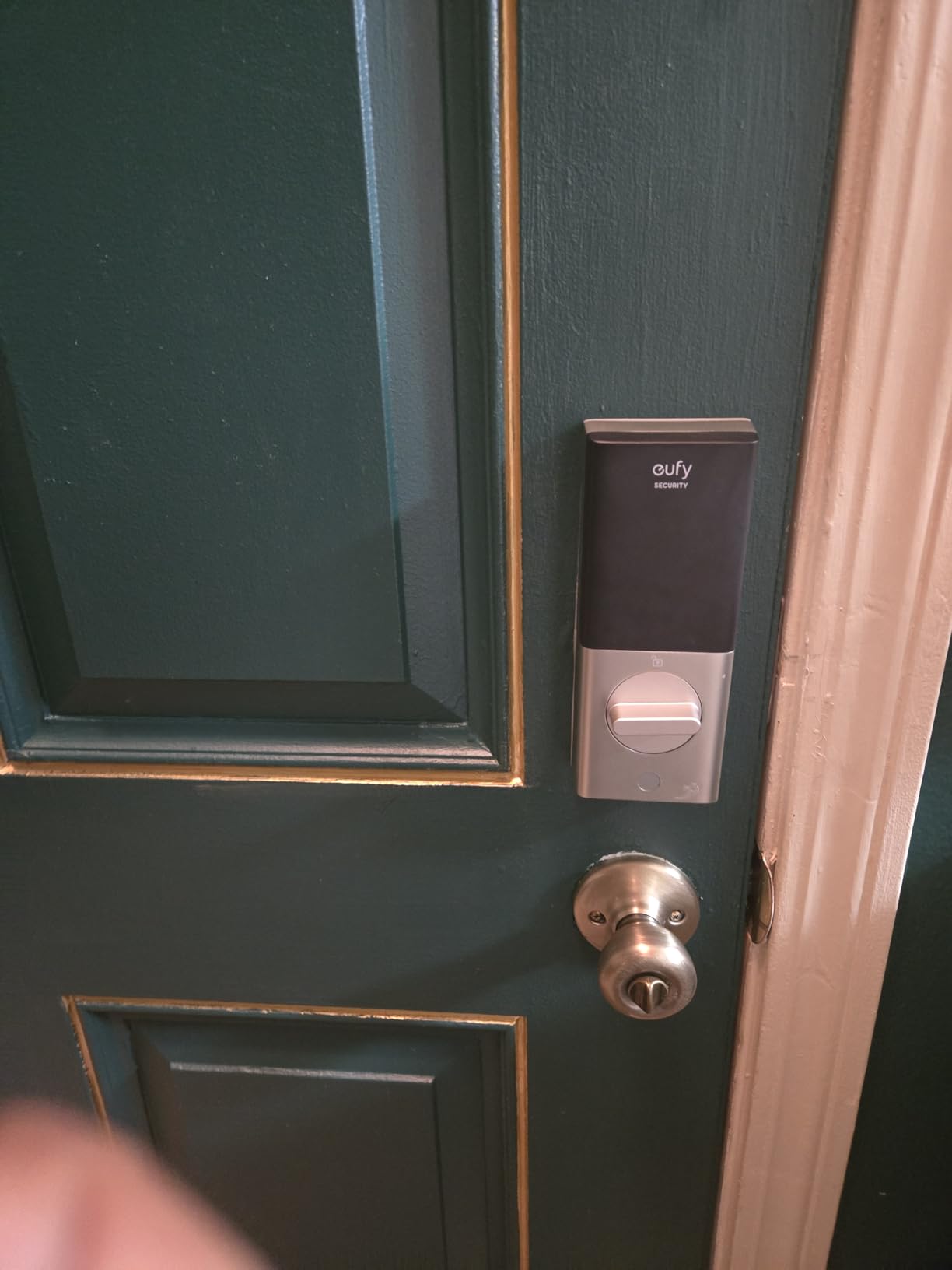eufy Security Smart Lock C220, Fingerprint Keyless Entry Door Lock | Built-in Wi-Fi, App Remote Control, Up to 8-Month Battery, Front Door Smart Lock Deadbolt, IP53 Rated, BHMA Grade 3, Nickel customer photo 1