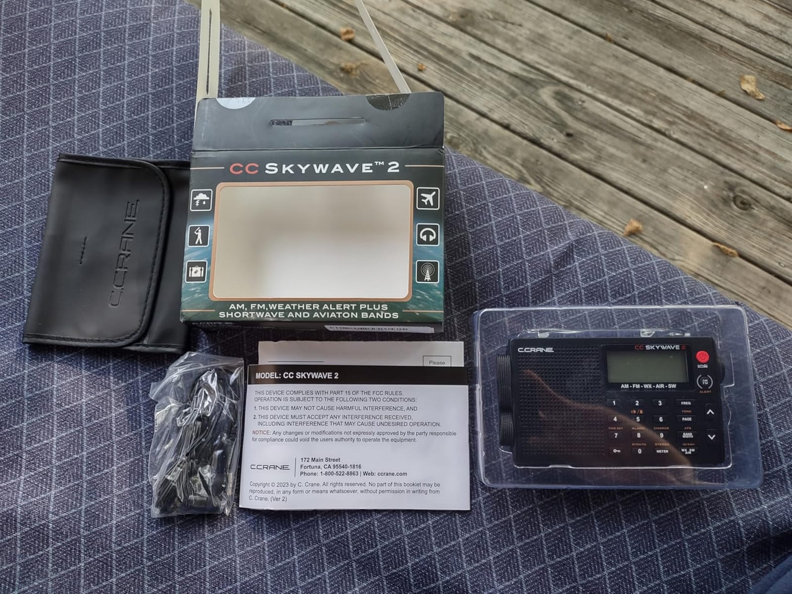 C. Crane CC Skywave 2 AM, FM, Shortwave, NOAA Weather + Alert, VHF Aviation Band, Small Battery-Operated Portable Travel Radio with Clock and Alarm customer photo 1