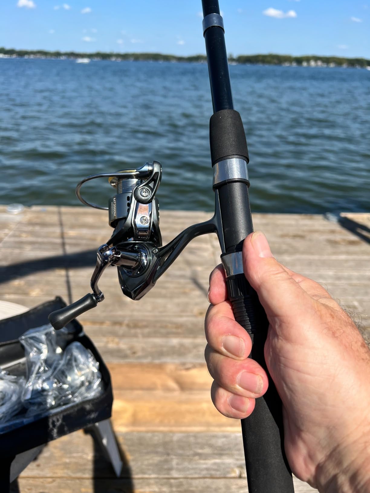 Fishing Pole Combo, 6.9ft 2Pcs Telescopic Rods Set, Collapsible Carbon Fiber Fishing Rods, 2PCS Spinning Reel Set with Carrier Bag Freshwater Fishing Rod and Reel Combos Kits customer photo 1
