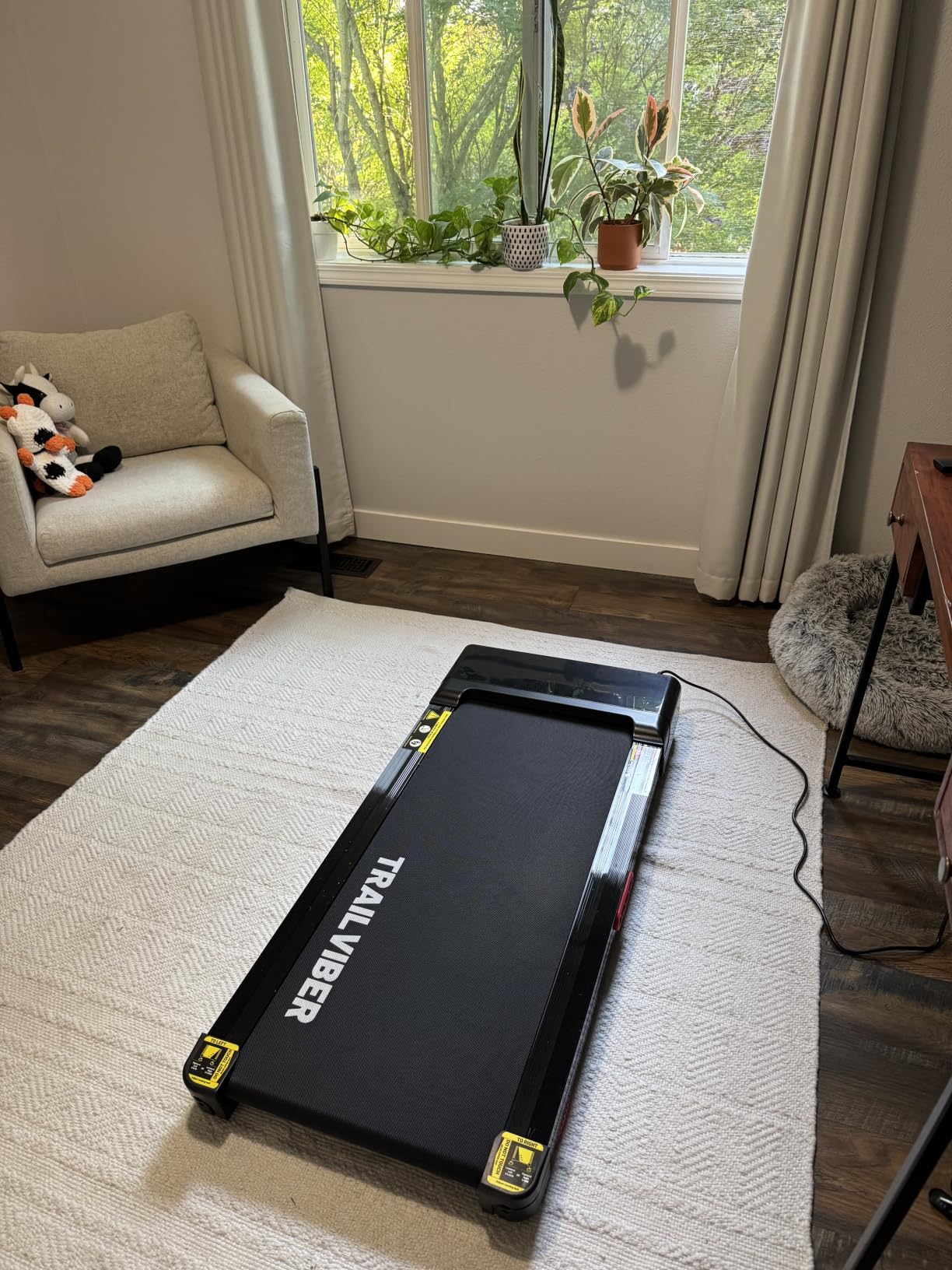 Walking Pad Treadmill 12% Auto Incline, Under Desk Treadmill | 450 lb capacity, 9-level auto incline to 12%, smart APP + Bluetooth speaker, compact treadmills for home, RGB Display customer photo 1