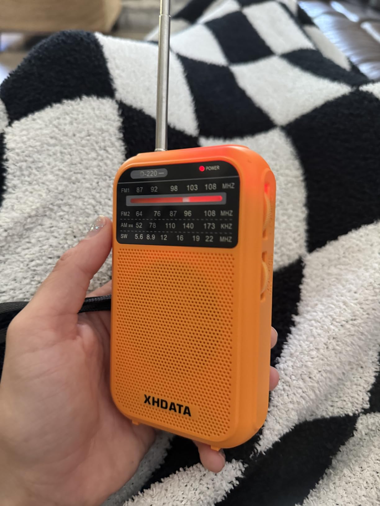 XHDATA D220 Portable Radio AM FM SW Shortwave Receiver Pocket Radio | 2AA Battery Operated, Transistor Radio with Excellent Reception for Gift, Family, Elder (Orange) customer photo 2