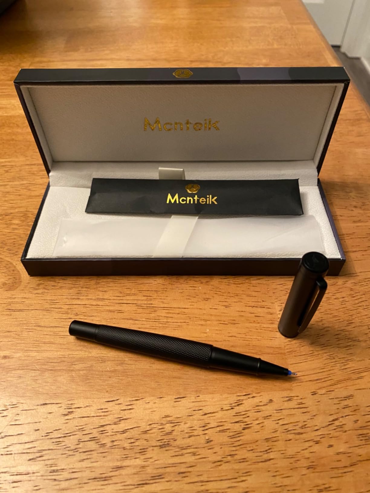 MCNTEIK Matte Black Forest Rollerball Pen, Luxury Pen with Schmidt Black Ink Refill, Fancy Pen Gift Set for Men & Women, Business Signature, Executive, Office, Nice Fancy Designer Pens customer photo 2