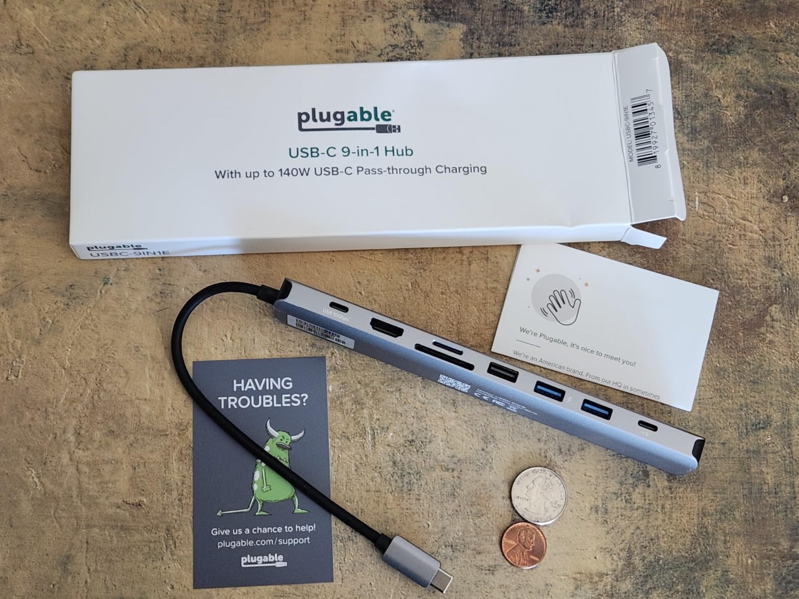 Plugable USB C Hub Multiport Adapter: 9-in-1 with 140W PD Charging, 4K 60Hz HDMI, 10Gbps Data Transfer, Gigabit Ethernet, SD for USBC, USB4, Thunderbolt MacBook, Windows, Chromebook (USBC-9IN1E) customer photo 2