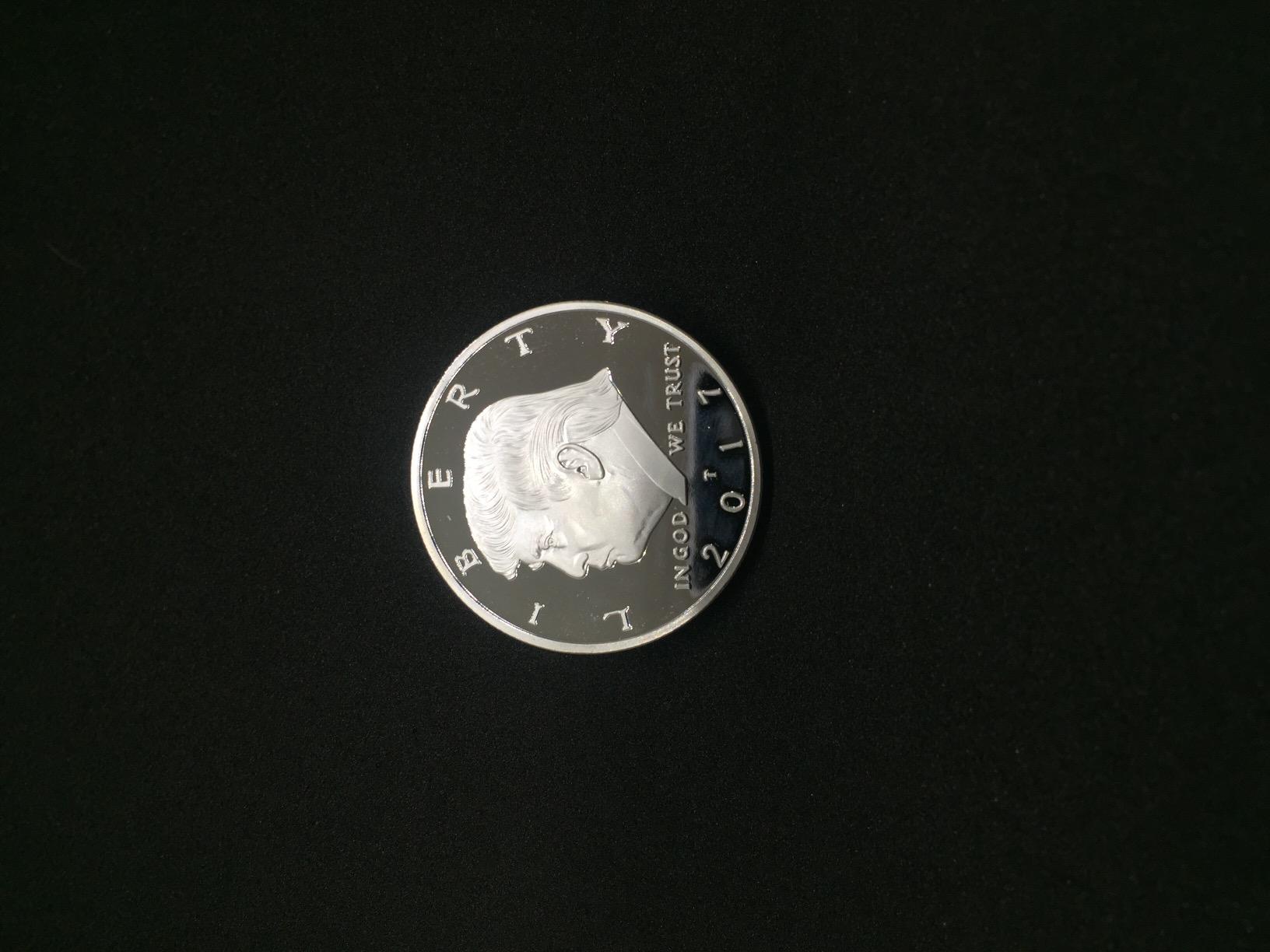 Donald Trump Silver Coin 2024 with Certificate of Authenticity, President Coin, Trump Coin Collectors, Silver Plated, 38mm x 2mm customer photo 1