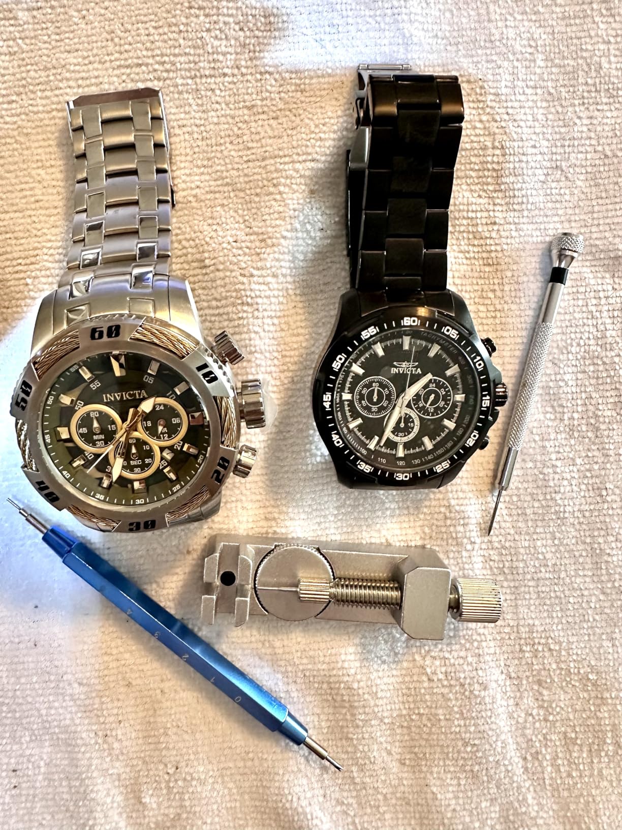 JOREST Watch Repair Kit + Watch Press Tool, Battery Replacement, Strap Adjustment, Wrench Opening Back Cover, Case Opener/Closer, Link Remover Sizing Bracelet, Screwdriver Band Pin Removal, Spring Bar customer photo 1