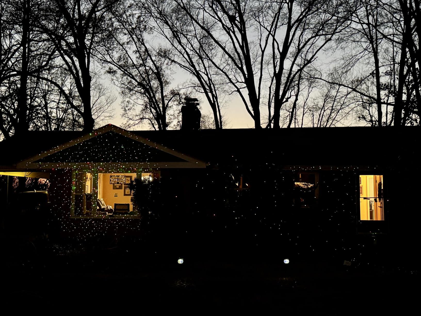 Christmas Projector Lights Outdoor, 3 Color Firefly Light Show, IP65 Waterproof Light Projector Outdoor with Remote Control and Timer, Indoor Projection Lights for House Garden Holiday Xmas Decor customer photo 1