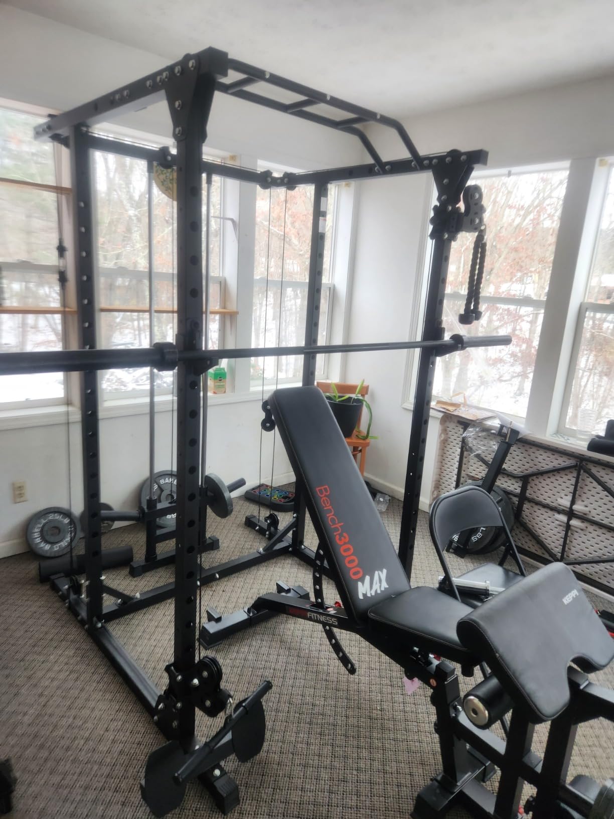 MAJOR FITNESS Drone1 Power Cage, All-in-One Home Gym with Cable Crossover, LAT Pulldown, Squat Rack & Landmine Attachment customer photo 2