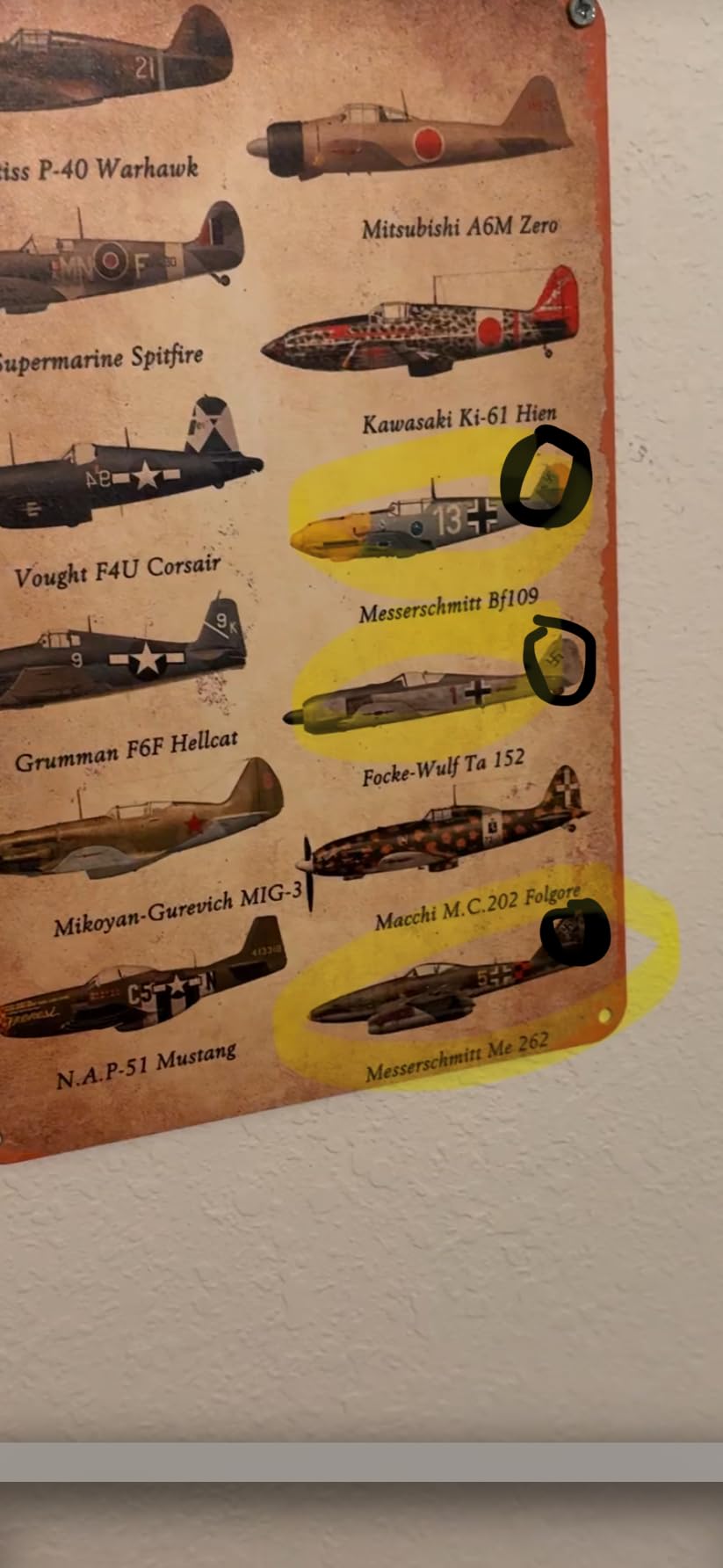 Aviation Decor WW2 Fighter Planes Metal Tin Sign Vintage 8x12 Inch | Rustic, WWII Memorabilia, Airplane Gifts for Men Son Pilot, Military Wall Decor for Man Cave Garage Bar War Room Boys Room customer photo 1