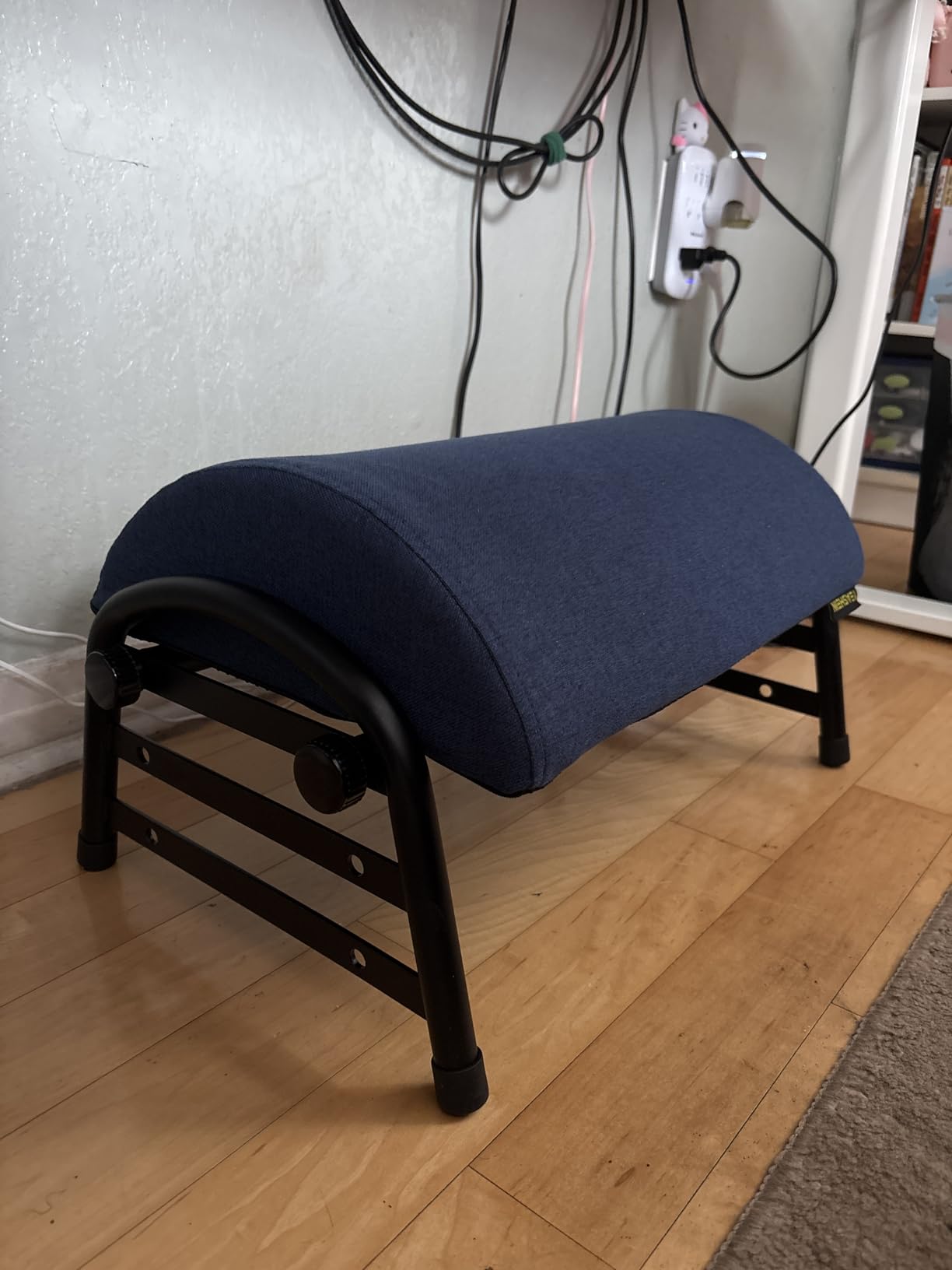 YEASHEIN Adjustable Foot Rest for Under Desk at Work, 6 Positions - Black - Ergonomic Under Desk Footrest, Foot Stools for Under Office Desk Chair, Leg Rest for Home, Car, Computer, Gaming Accessories customer photo 2