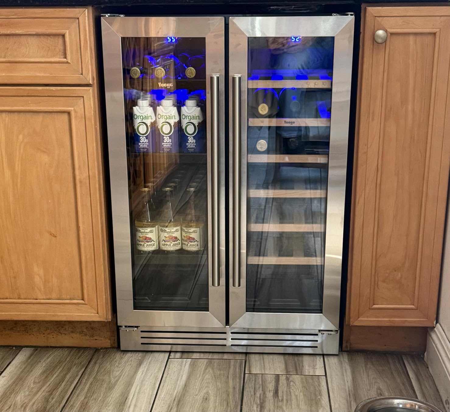 Yeego 15 Inch Wine Fridge, 33 Bottle Wine Cooler with Glass Door customer photo 2