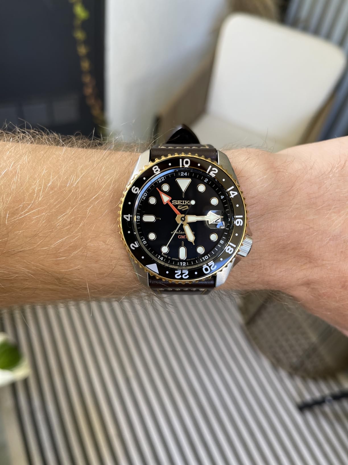 5 Sports SKX GMT Automatic Black Dial Men's Watch SSK036 customer photo 1
