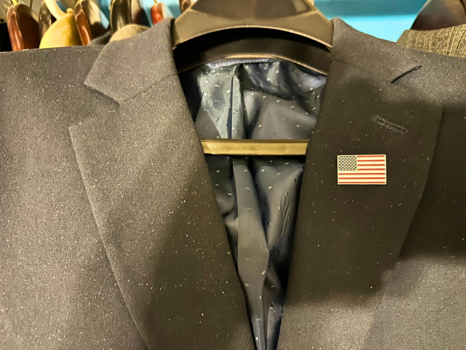Desert Cactus USA Flag Magnetic Metal Lapel Pin (Silver) | Officially Licensed United States of America Enamel Finish Lapel Pin Formal Wear Bag and Hat Jewelry Tie Track Brooch Pin customer photo 1