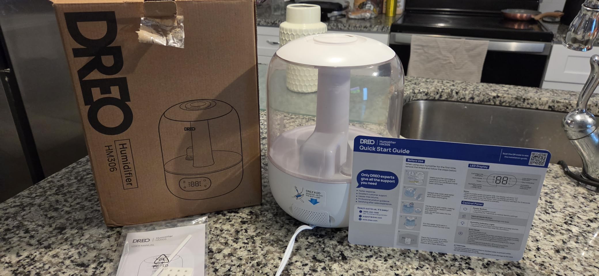 DREO 3L Humidifiers for Bedroom, 30H Runtime, 26 dB Quiet Cool Mist customer photo 2