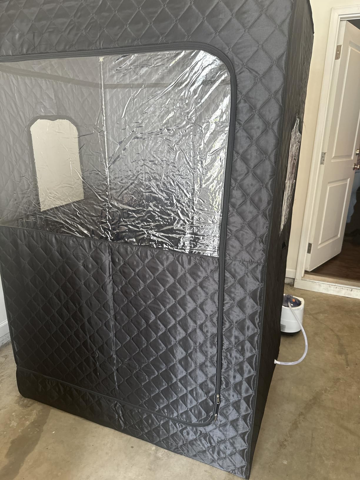 Manastin 2 Person Portable Steam Sauna for Home, 1 or 2 Person Full Body Home Spa with 2 Foldable Chairs, 9 Levels of Sauna Tent with Remote Control, (Black, Large) customer photo 2