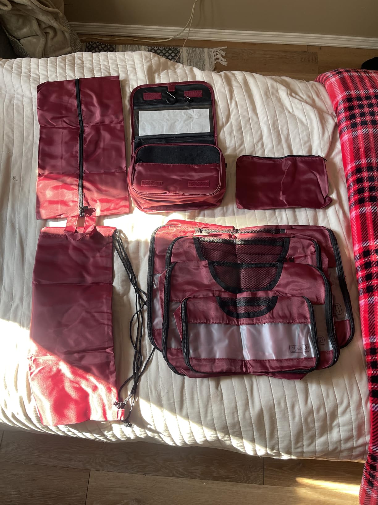 Veken 8 Set Packing Cubes for Travel Essentials, Suitcase Organizer Bags in 4 Sizes, Carry-On Luggage Accessories with Laundry Bag, Airplane Must Have, Gifts for Women Men customer photo 2