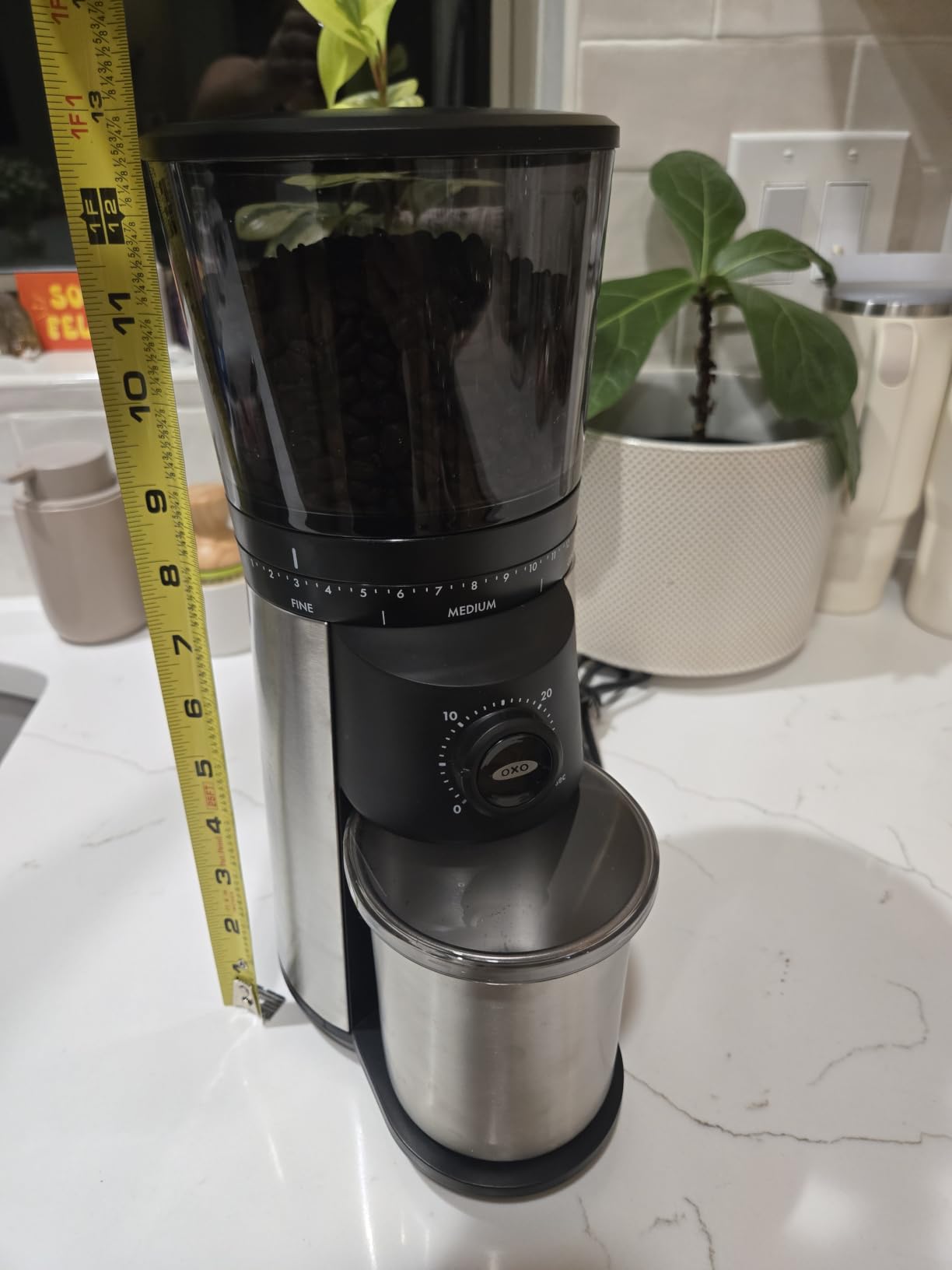 OXO Brew Compact Conical Burr Electric Coffee Bean Grinder - 50g Capacity | Countertop Coffee Grinder, Consistent Grind Size, Multiple Settings, Home Brew, Stainless Steel customer photo 1