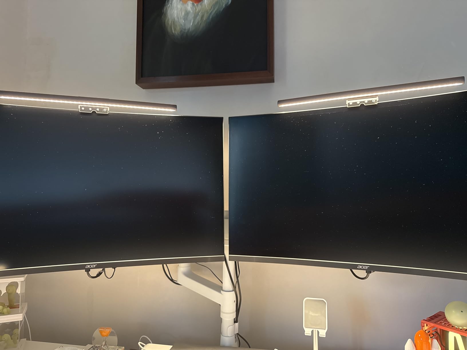 YEELIGHT Monitor Light Bar, Computer Monitor Lamp for Home Office Gaming, 250LM No Glare Eye-Care LED Screen Bar, Touch Control USB Reading Desk Lamp with Stepless Dimming for Flat & Curved Monitor customer photo 1