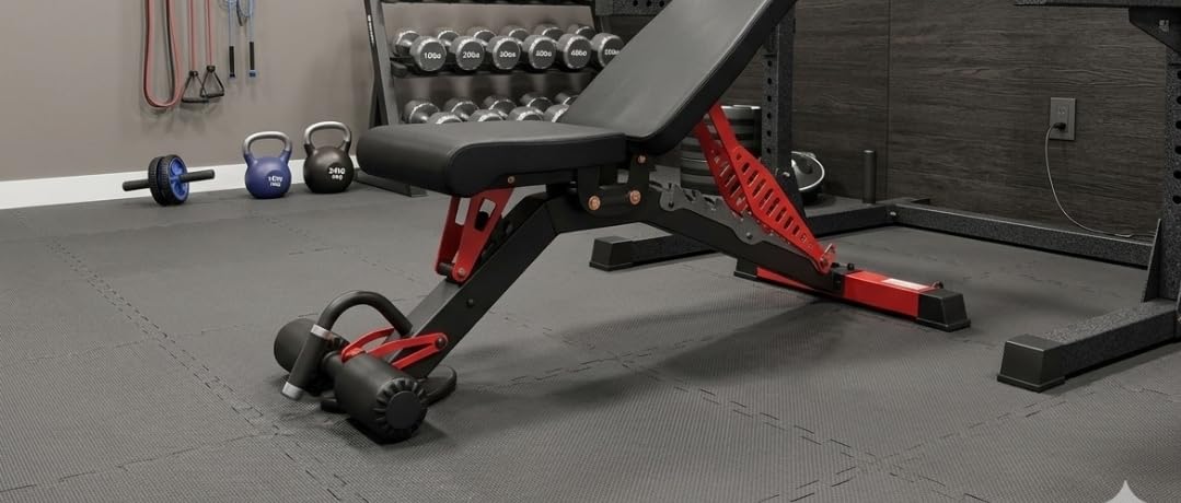 pooboo Weight Bench, Adjustable Workout Bench for Home, 1500LBS Heavy Duty Capacity customer photo 2