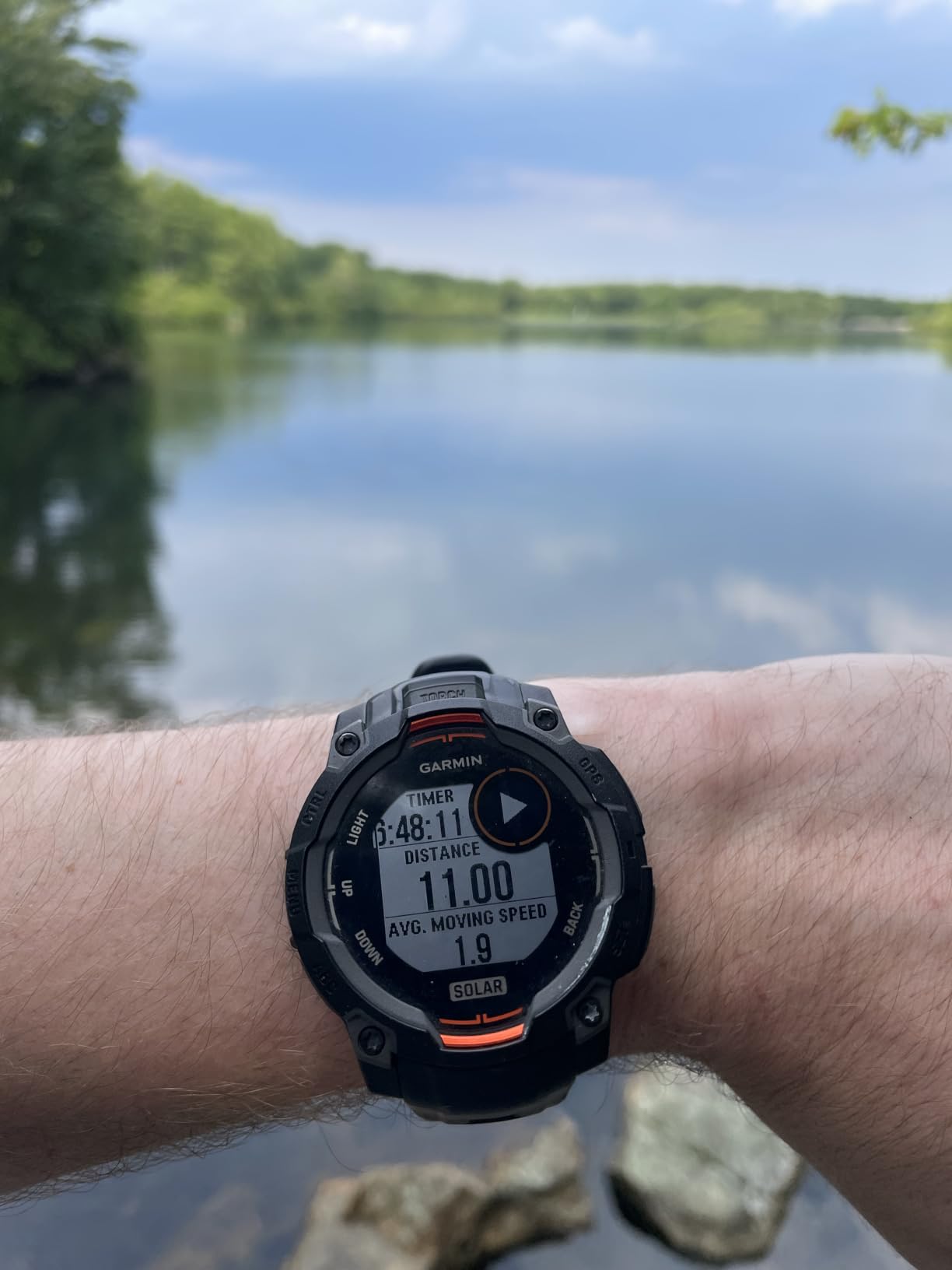 Garmin Instinct 3 Solar, Rugged GPS Smartwatch, 45mm, Black | Solar Charging, Rugged Design, Metal-Reinforced Bezel, 24/7 Health Monitoring, Built-In Flashlight customer photo 1