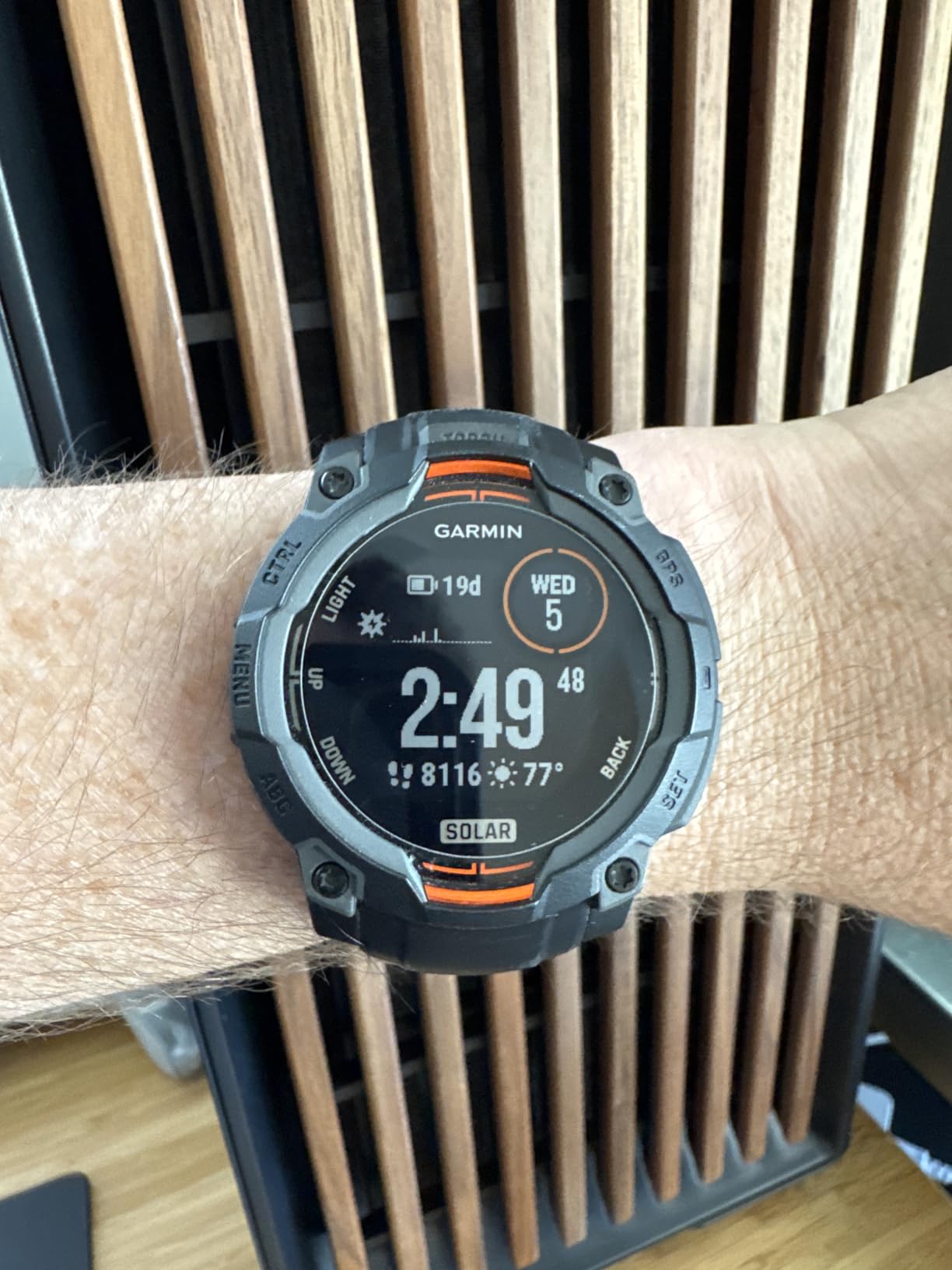 Garmin Instinct 3 Solar, Rugged GPS Smartwatch, 45mm, Black | Solar Charging, Rugged Design, Metal-Reinforced Bezel, 24/7 Health Monitoring, Built-In Flashlight customer photo 2