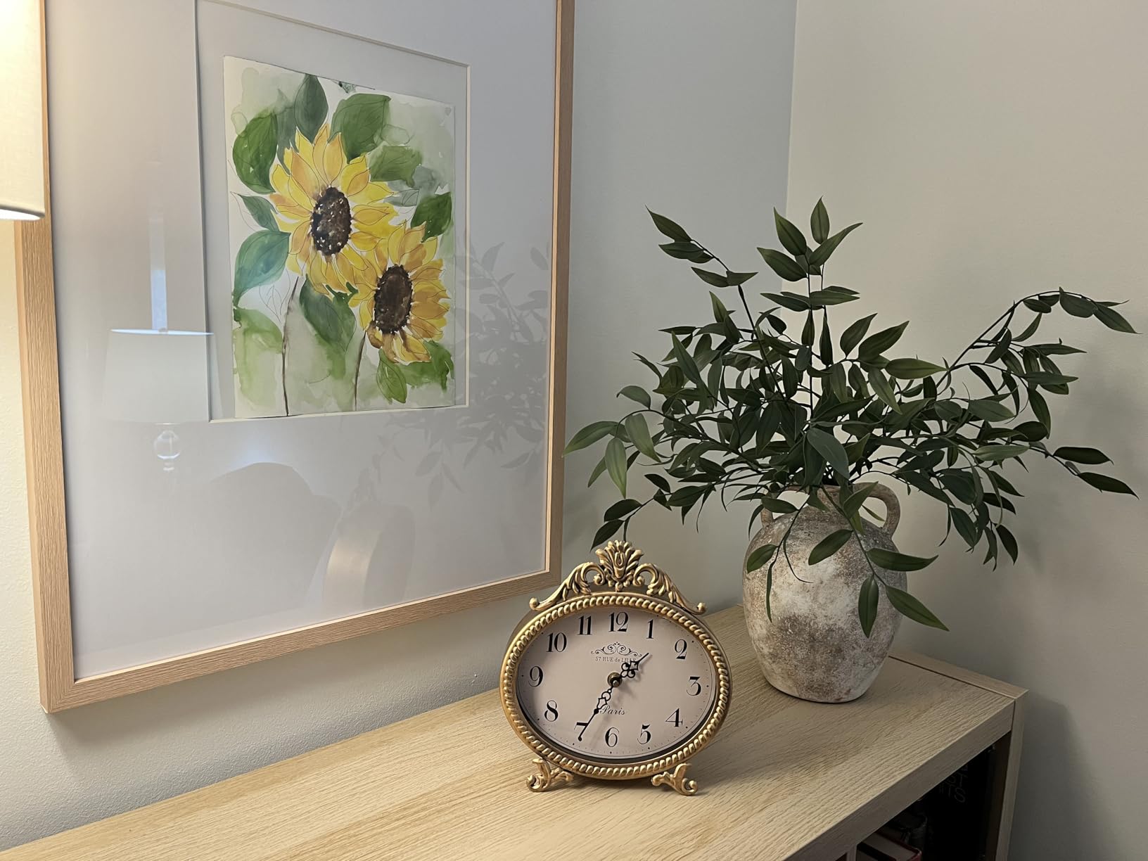 Abdurey Vintage Table Clock, Antique White French Rustic Style Mantel Clock | Desk and Shelf Rustic Decorative Clocks for Living Room, Farmhouse, Bedroom, Bedside, Gift Clocks customer photo 2