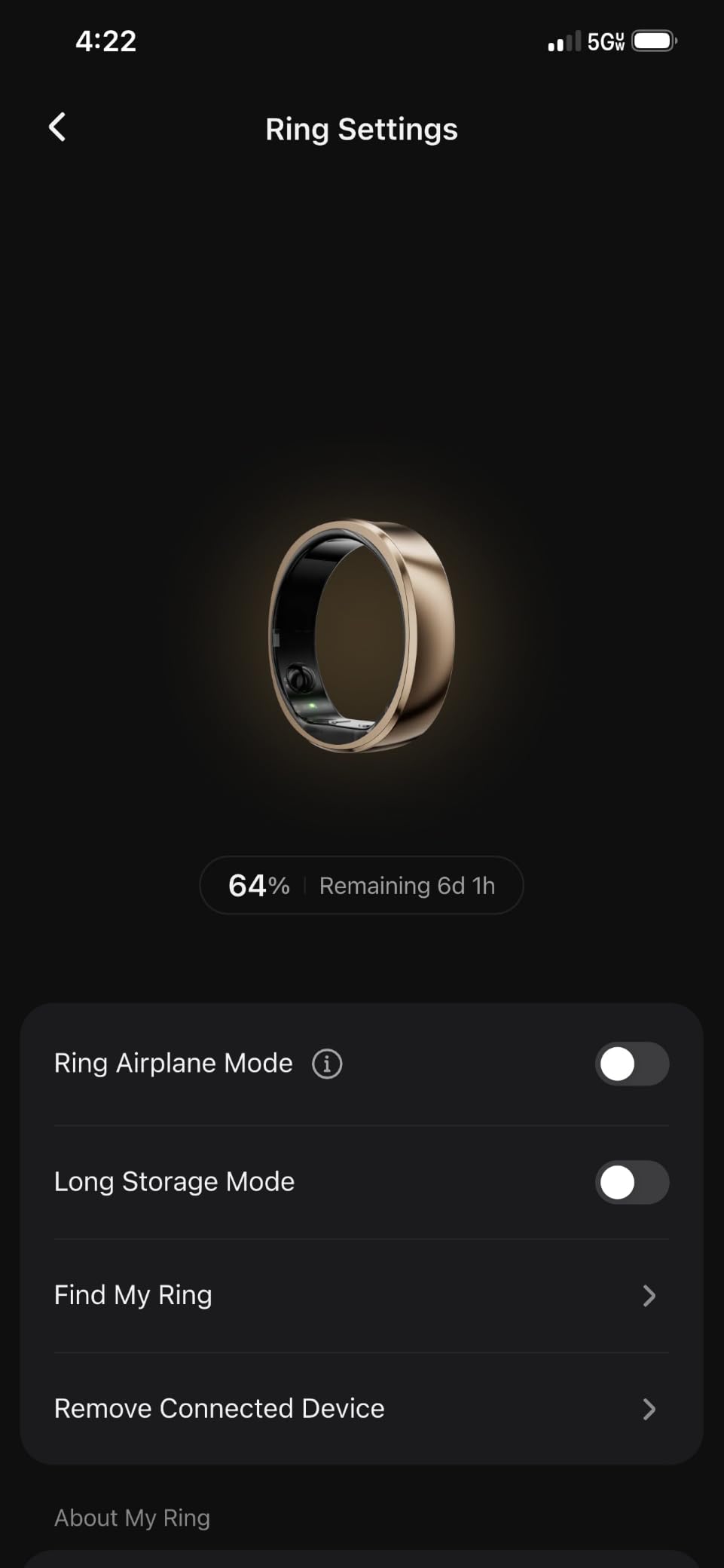 RingConn Gen 2 Air Ultra-Thin Smart Ring(Size 8, Dune Gold) customer photo 2