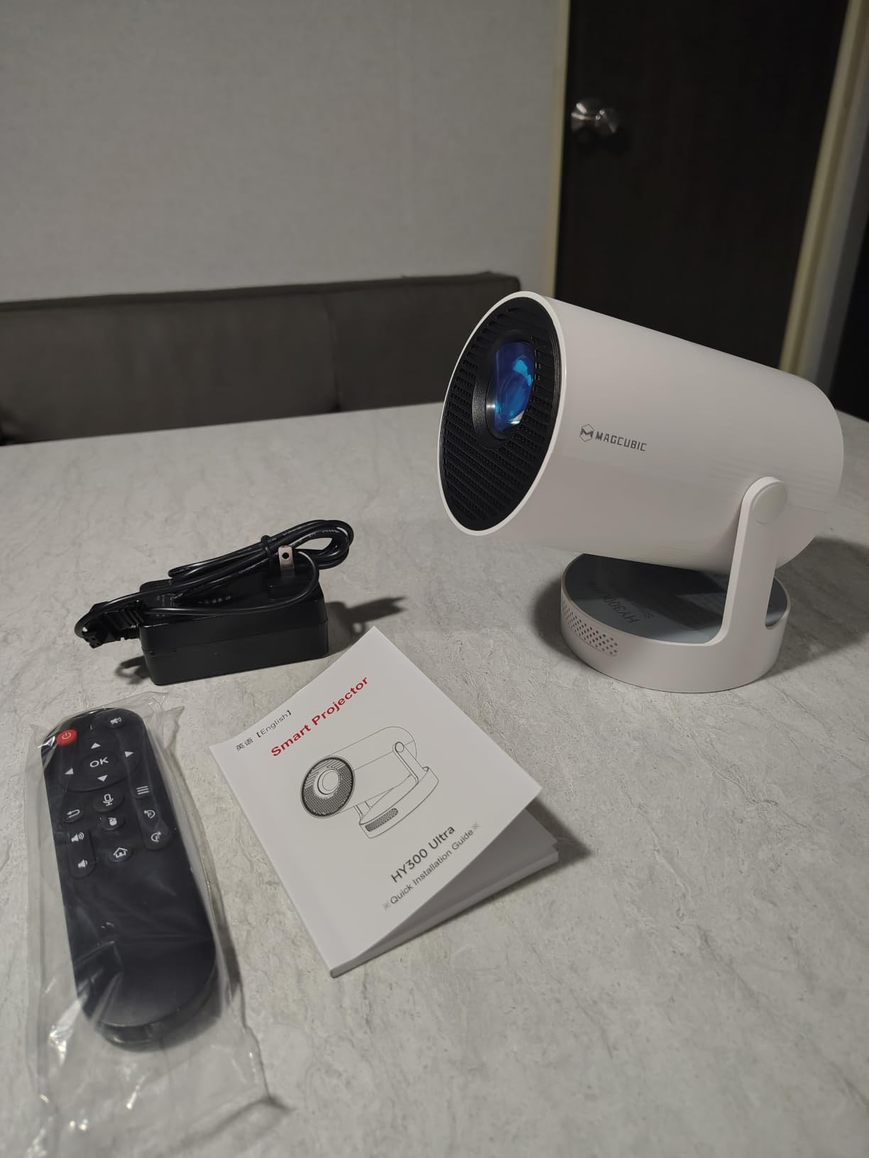 Magcubic Mini Projector with WiFi 6 and Bluetooth 5.4, Portable Projector 4K Support, 5W Soundbase Speaker, Auto Vertical Keystone 180°Rotatable Smart Proyector for Movie Home Outdoor customer photo 1