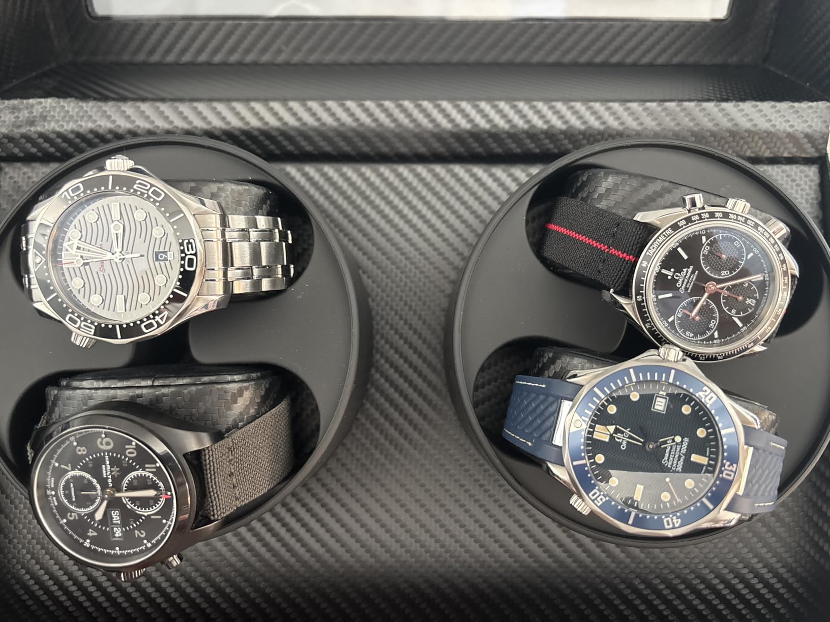 ANWBROAD Watch Winders For Automatic Watche, Automatic Watch Winder Box With Led Light, Watch Turner For Automatic, 4 Watch Rotator And Super Quiet Motor And 4 Rotation Mode, UJWW011Y customer photo 1