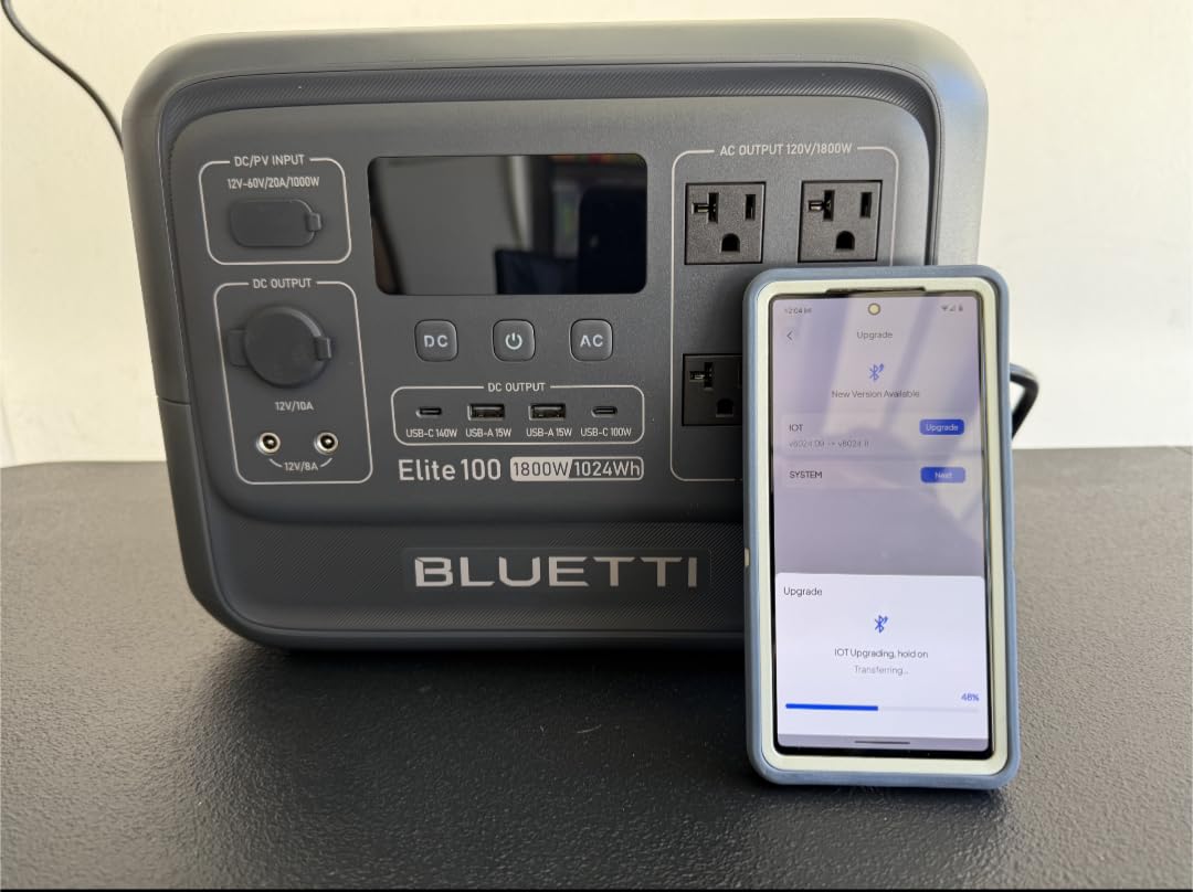 BLUETTI Elite 100 V2 Portable Power Station, 1024Wh LFP Battery Backup w/ 4 1800W AC Ports (3600W Surge), 35% Smaller, Fast Charge and UPS Solar Generator for Camping, Road Trip, Outages, Home Backup customer photo 2