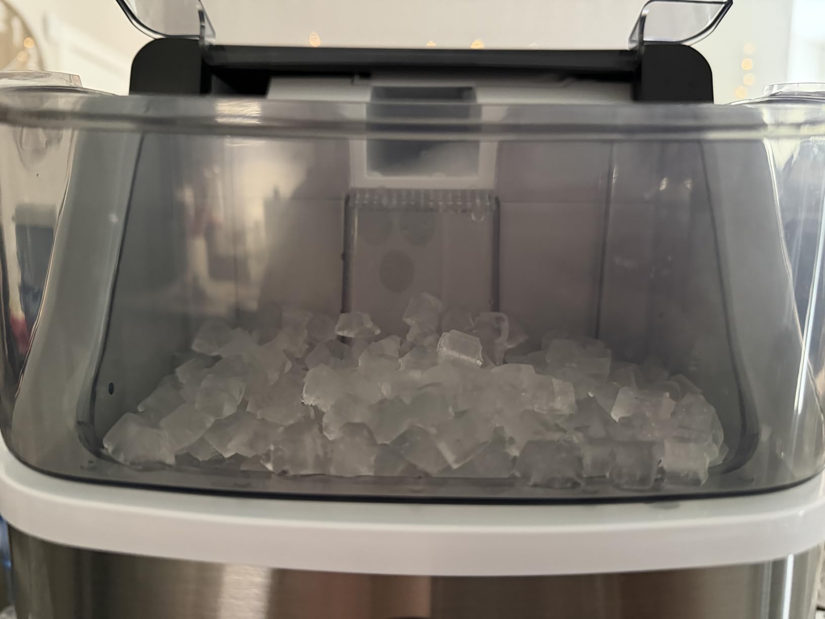 Kismile Nugget Ice Maker Countertop, 35 lbs/Day, Stainless Steel | Portable Sonic Ice Maker & Pebble Ice Machine, First Ice in 7 Mins, 43 dB Quiet, One-Touch Self-Cleaning for Home & Office customer photo 1