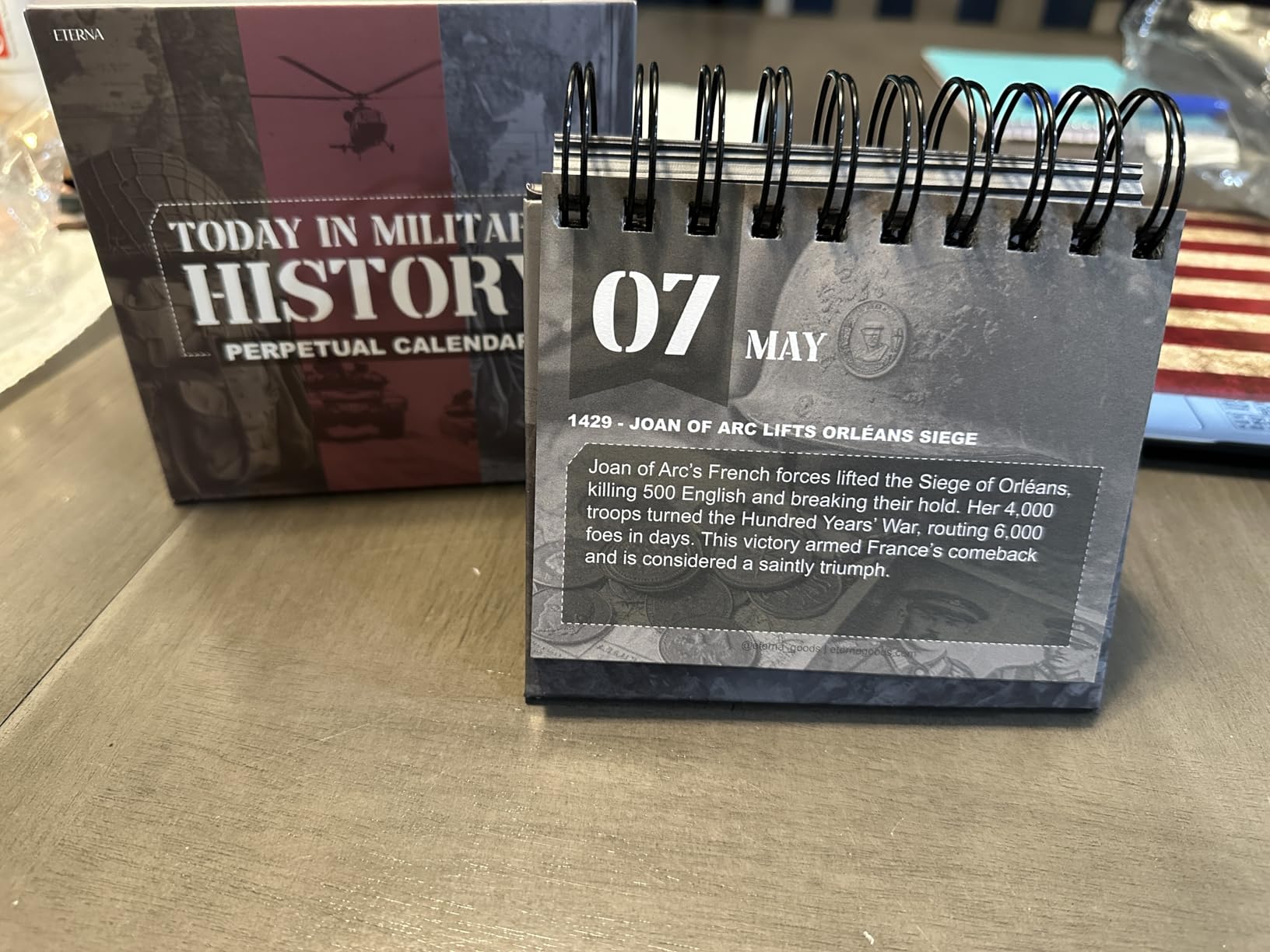 Today In Military History Calendar | Perpetual War History Calendar For The Military History Enthusiast | History Buff Gift Page A Day Box Calendar customer photo 2