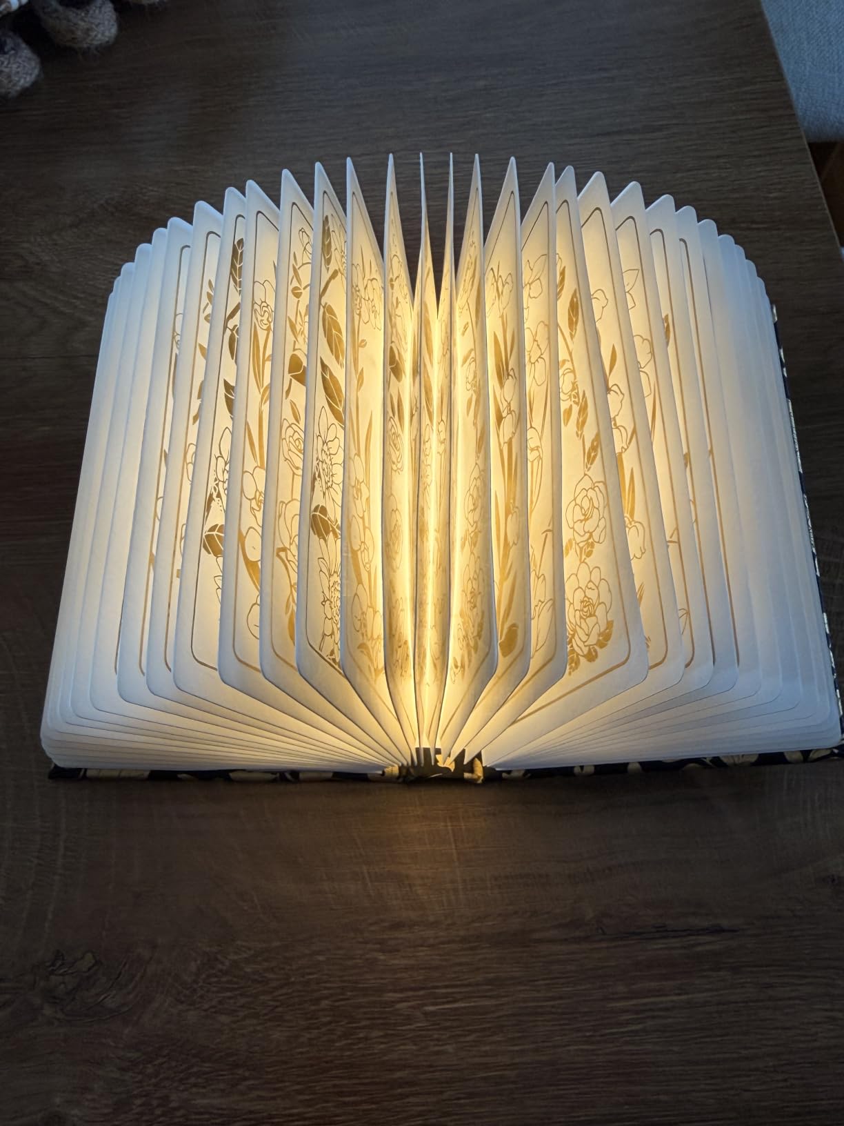 Book Lover Gift, Folding Book Lamp Decor, Portable Print Book Light | 1200mAh Rechargeable Night Light, Paper Desk Lamp, Reading Bookshelf Lamp, Gift for Women & Readers & Christmas (Black) customer photo 2