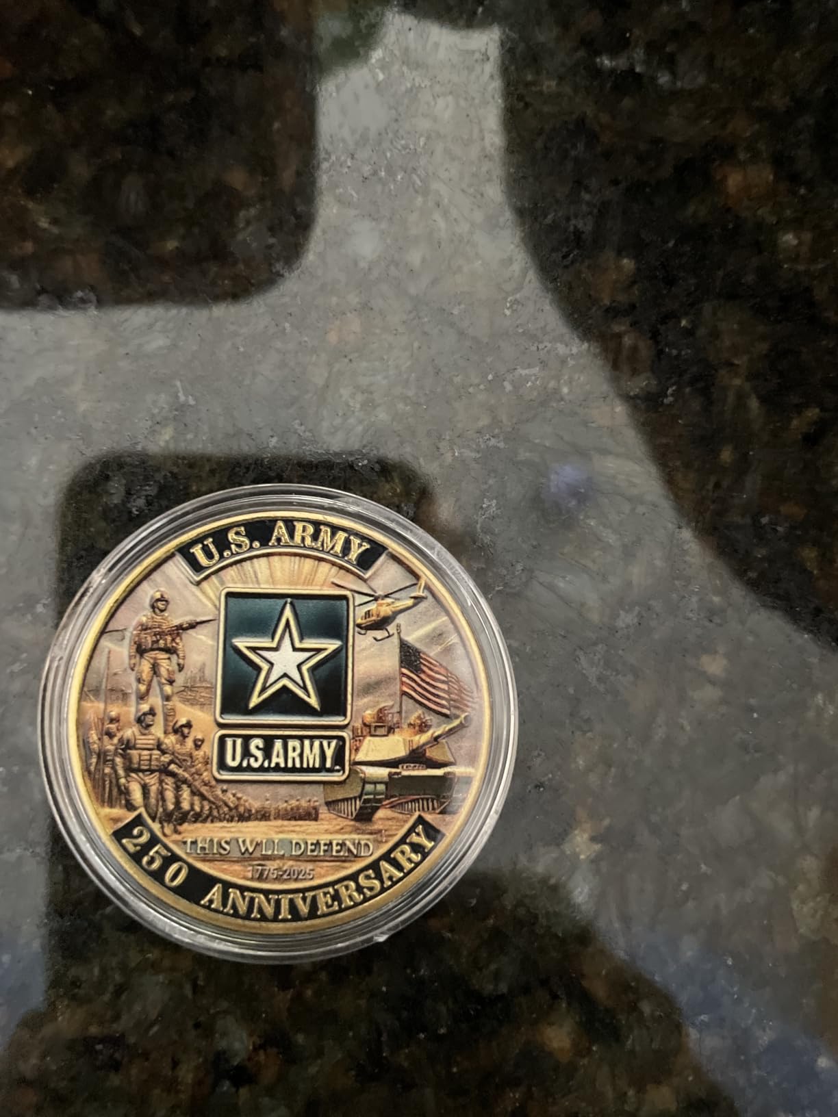 250th Anniversary U.S. Army Commemorative Coin Double-Sided High Relief Design 1775-2025 Military Collector Coin Veteran Gift Patriotic Metal Challenge Coin (Army) customer photo 2
