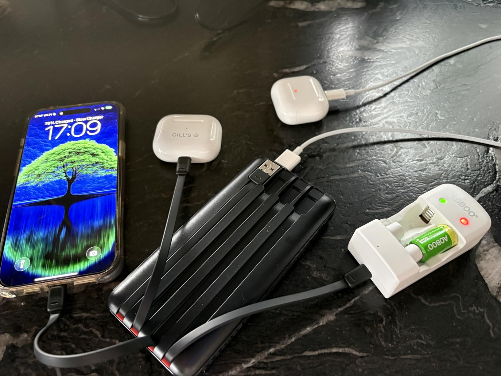 Orfeika 20000mAh Power Bank, Portable Charger with 4 Built-in Cables | 20W PD USB C Fast Charging, 6 Outputs, LED Display, Flight-Safe, Travel Essentials Battery Pack for iPhone, Galaxy, iPad & More customer photo 2