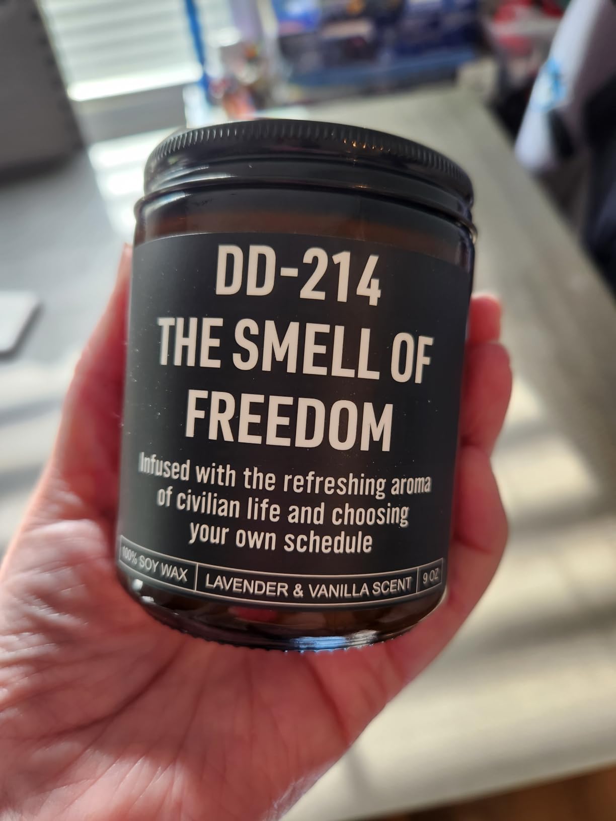 DD214 Candle, Military Retirement Gifts for Men, Women - Retired Navy Veteran, Air Force, Marine, Army Veteran Gifts - Veterans Day, Farewell, Going Away, Military Separation Presents customer photo 1