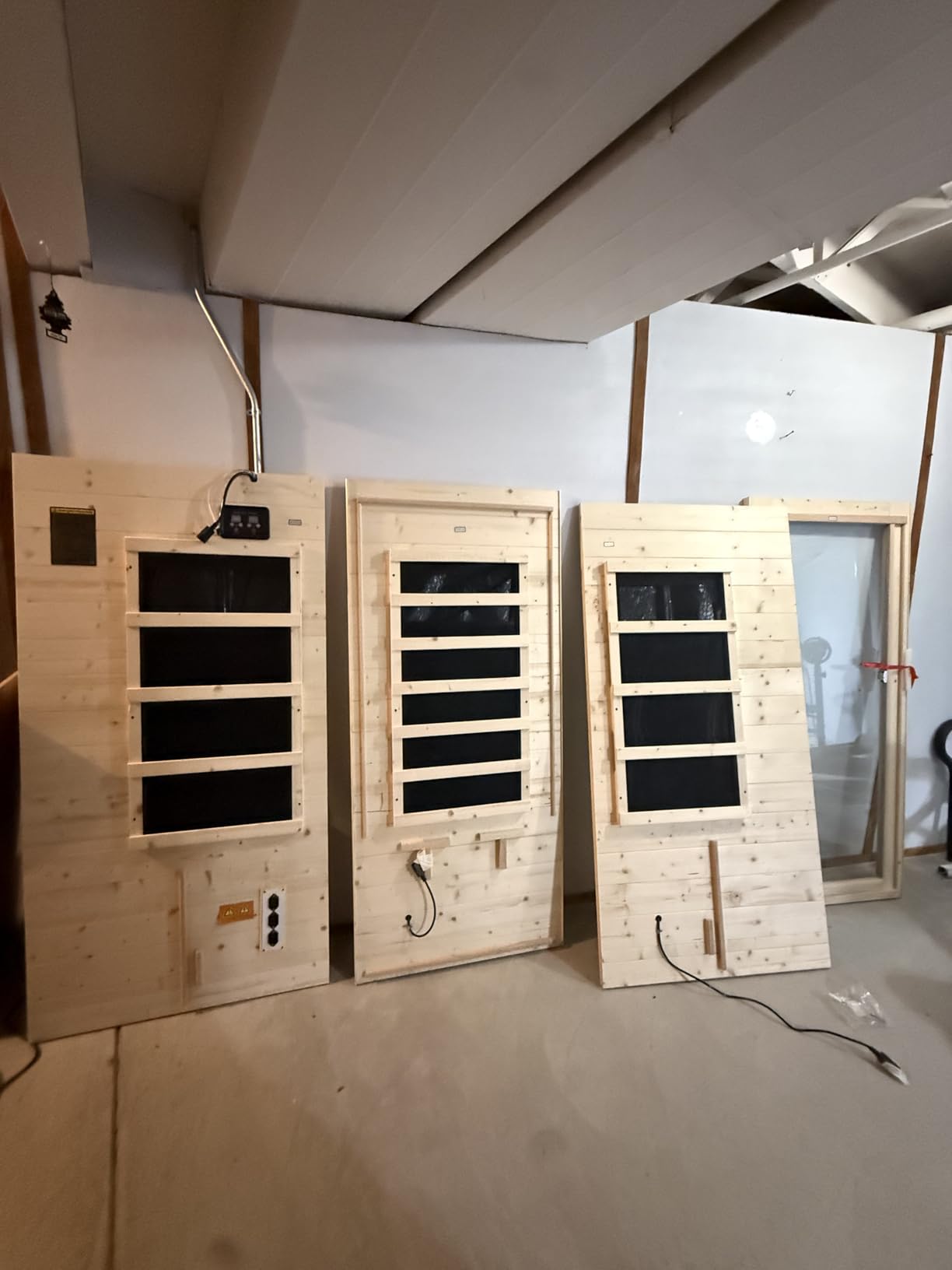 Albott 4 Person Infrared Sauna with 7-Color Light Therapy, Low EMF 2145W | Infrared Saunas for Home, Canadian Hemlock Wood Dry Sauna with 10 Carbon Panels, Ambient Light Strips & Bluetooth, 110V/20A customer photo 1