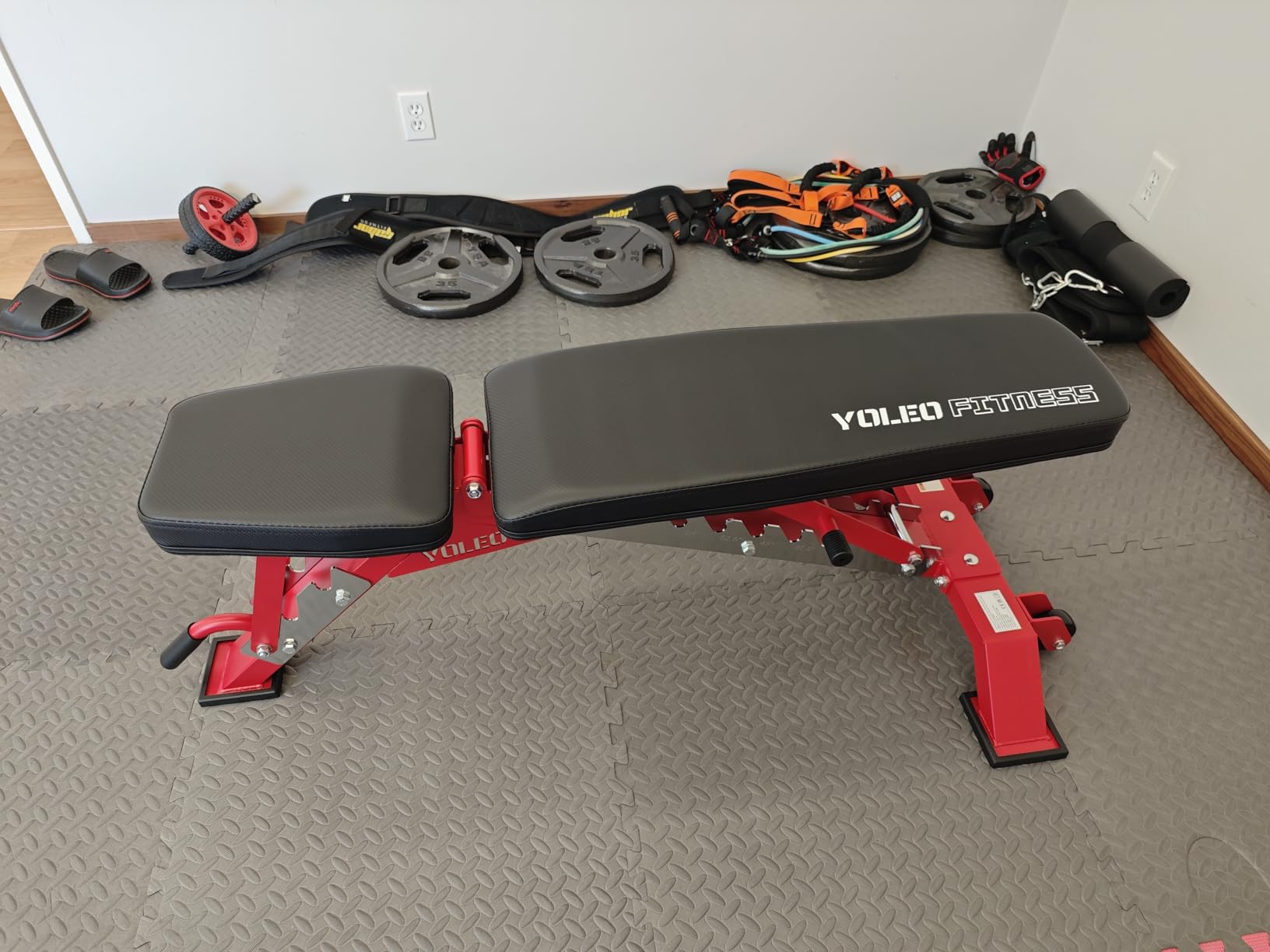YOLEO Commercial Adjustable Weight Bench 2315LB ASTM Certified customer photo 2