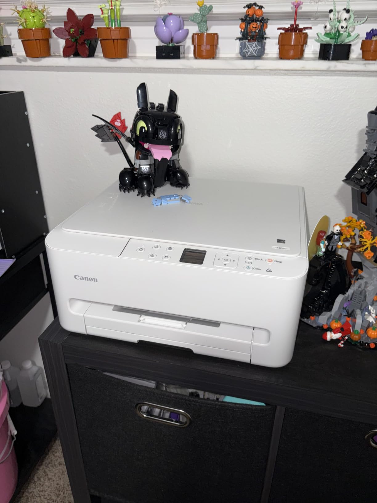 Canon PIXMA TS6520 Wireless Color Inkjet Printer Duplex Printing, White - Home Printer with Copier/Scanner, 1.42