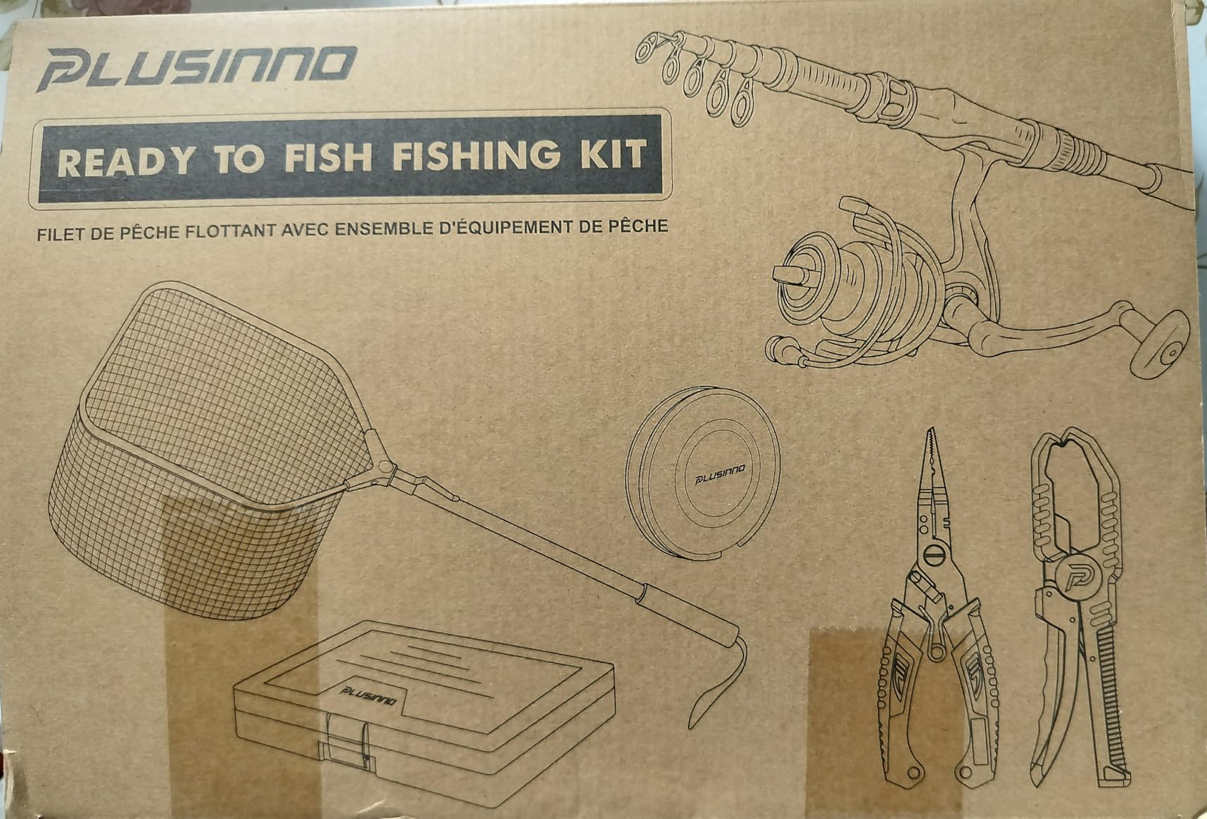 PLUSINNO Fishing Gear, Full Fishing Pole kit Include Fishing Rod and Reel Combo, Tackle Box with Fishing Lures, Fishing Accessories, Fishing Pliers, Fishing Gifts for Men with Fishing Tool Kit customer photo 2
